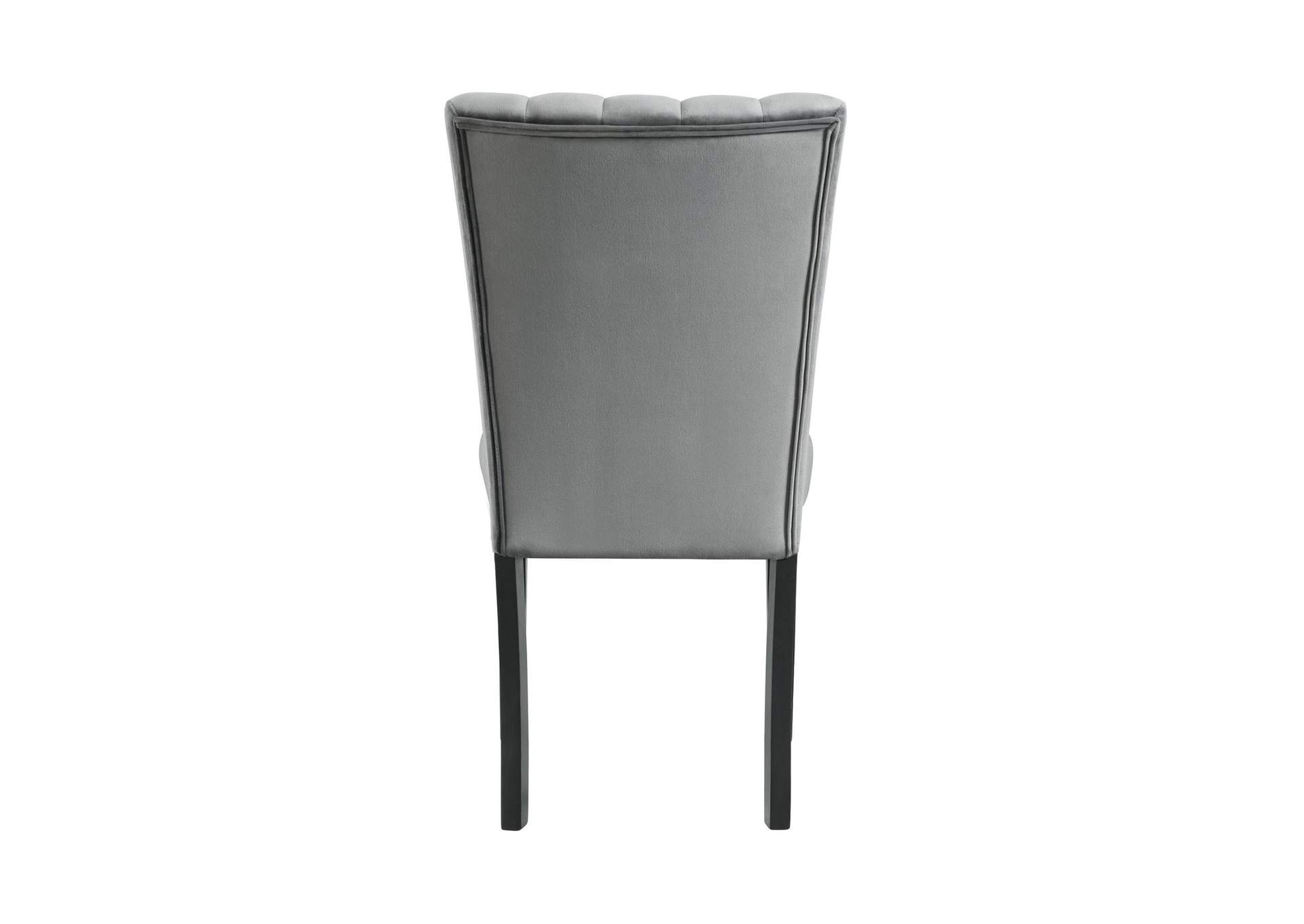 Bellini Side Chair In Grey Velvet 2 Per Pack image 12