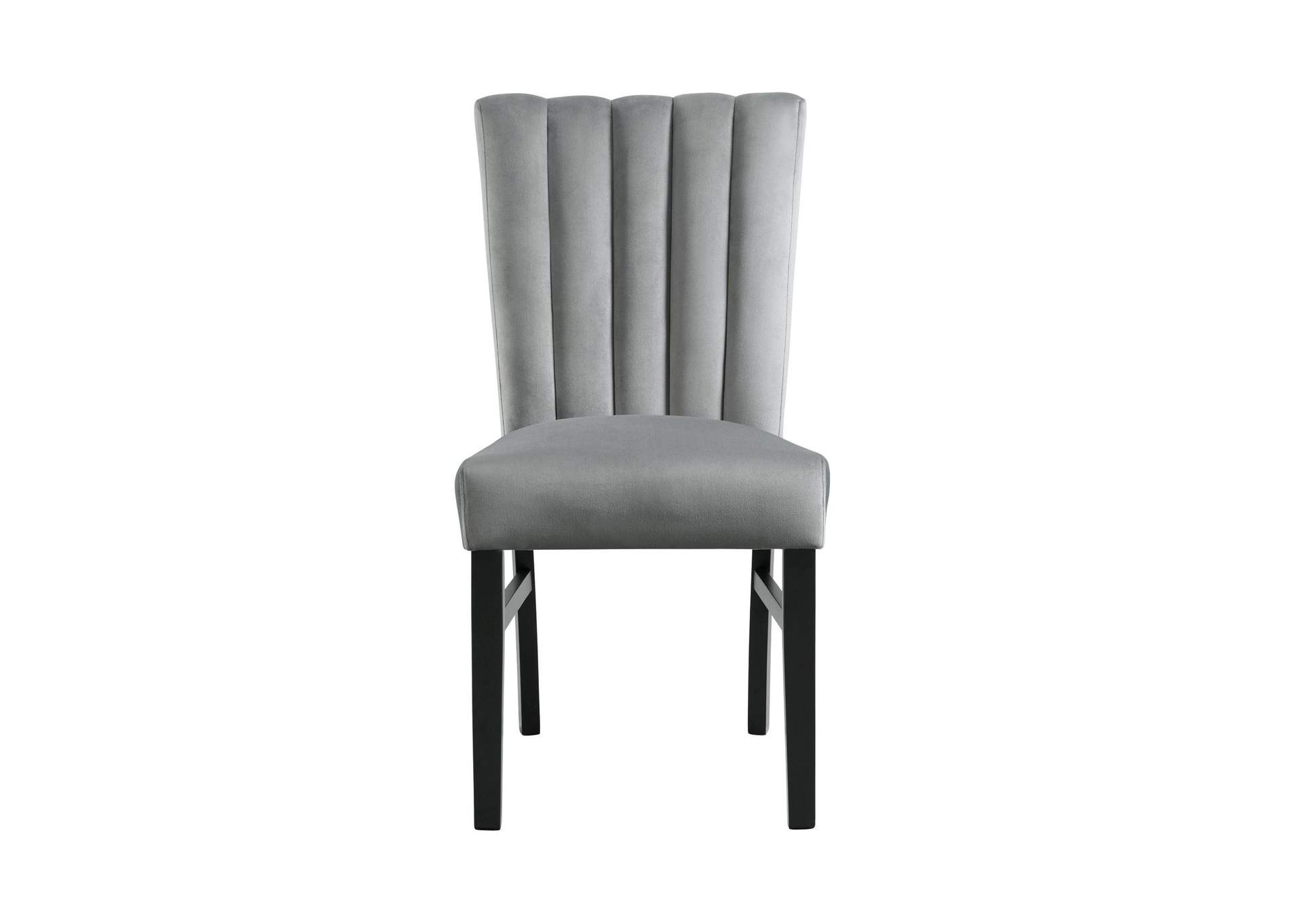 Bellini Side Chair In Grey Velvet 2 Per Pack image 9