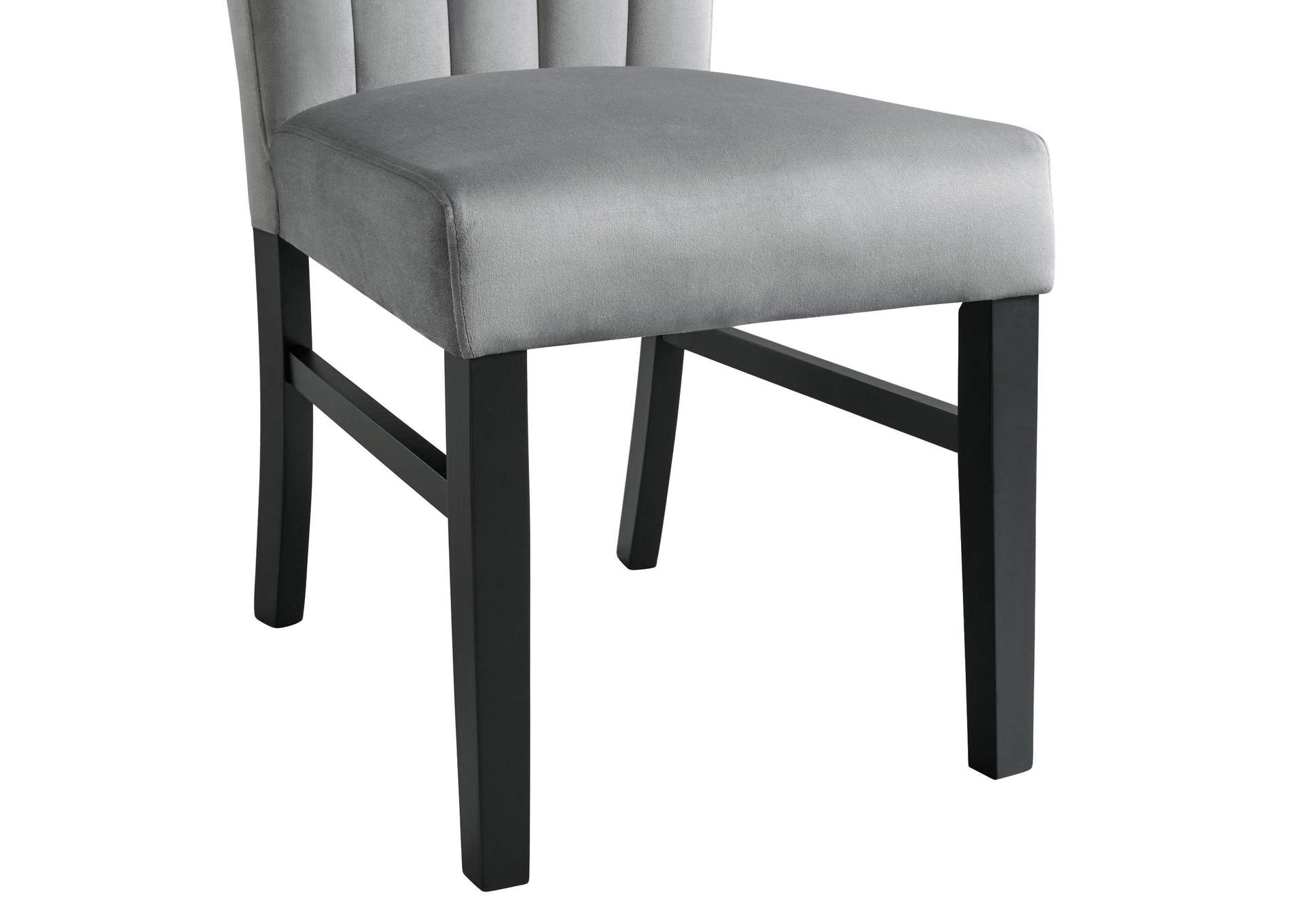 Bellini Side Chair In Grey Velvet 2 Per Pack image 6