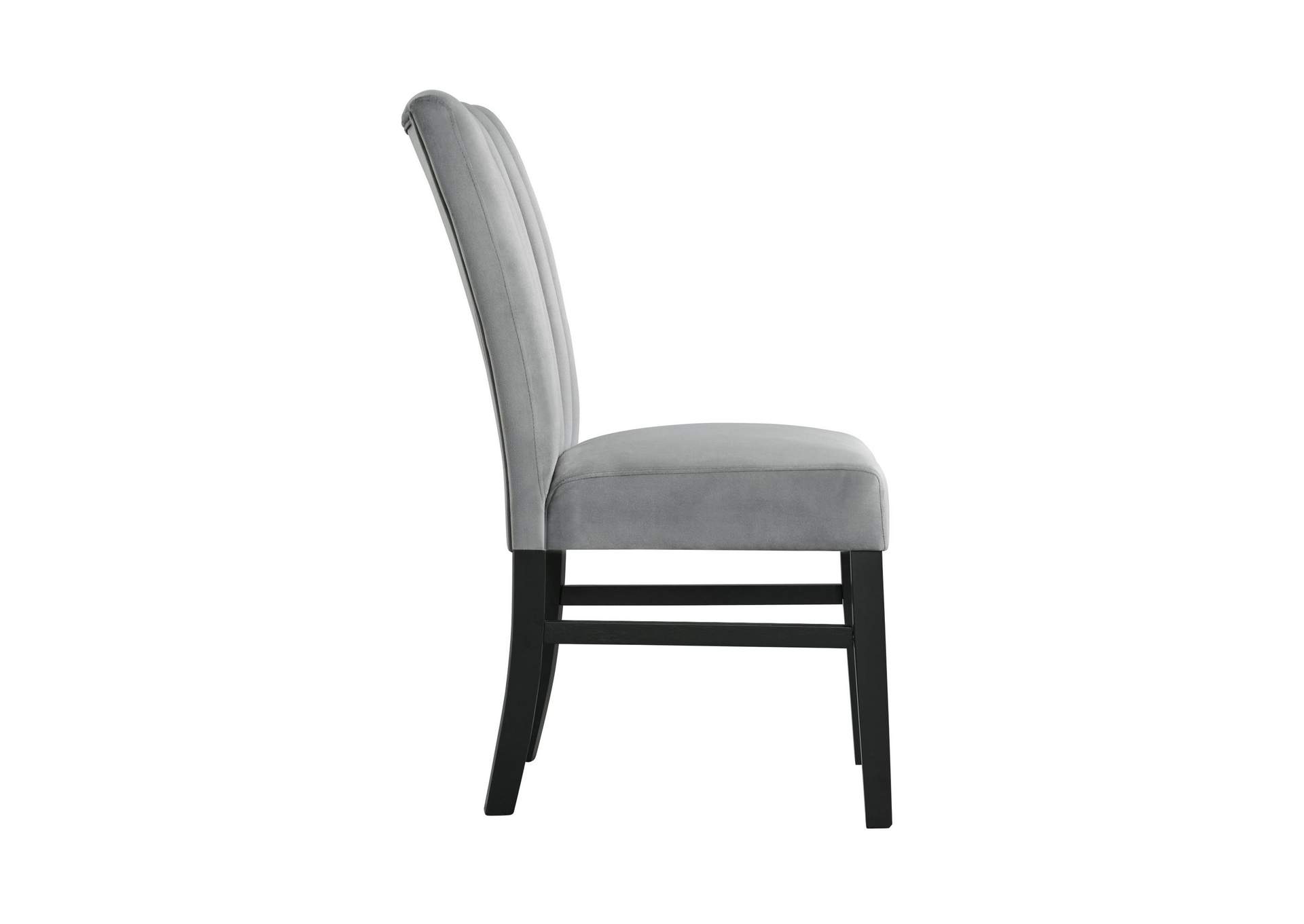 Bellini Side Chair In Grey Velvet 2 Per Pack image 11