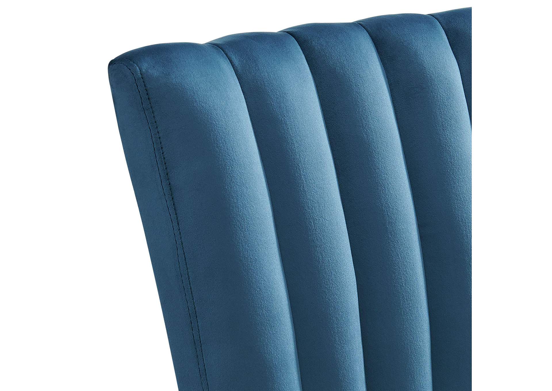 Bellini Side Chair In Navy Blue Velvet 2 Per Pack image 4