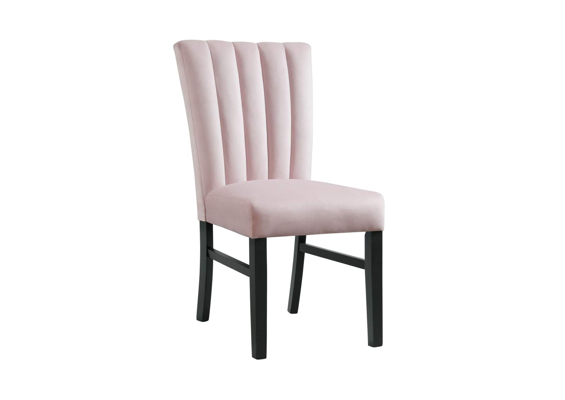 Bellini Side Chair In Pink Velvet 2 Per Pack image 7