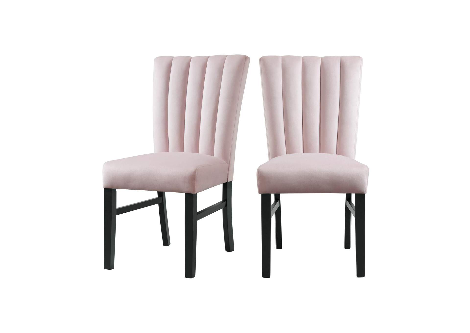 Bellini Side Chair In Pink Velvet 2 Per Pack image 3