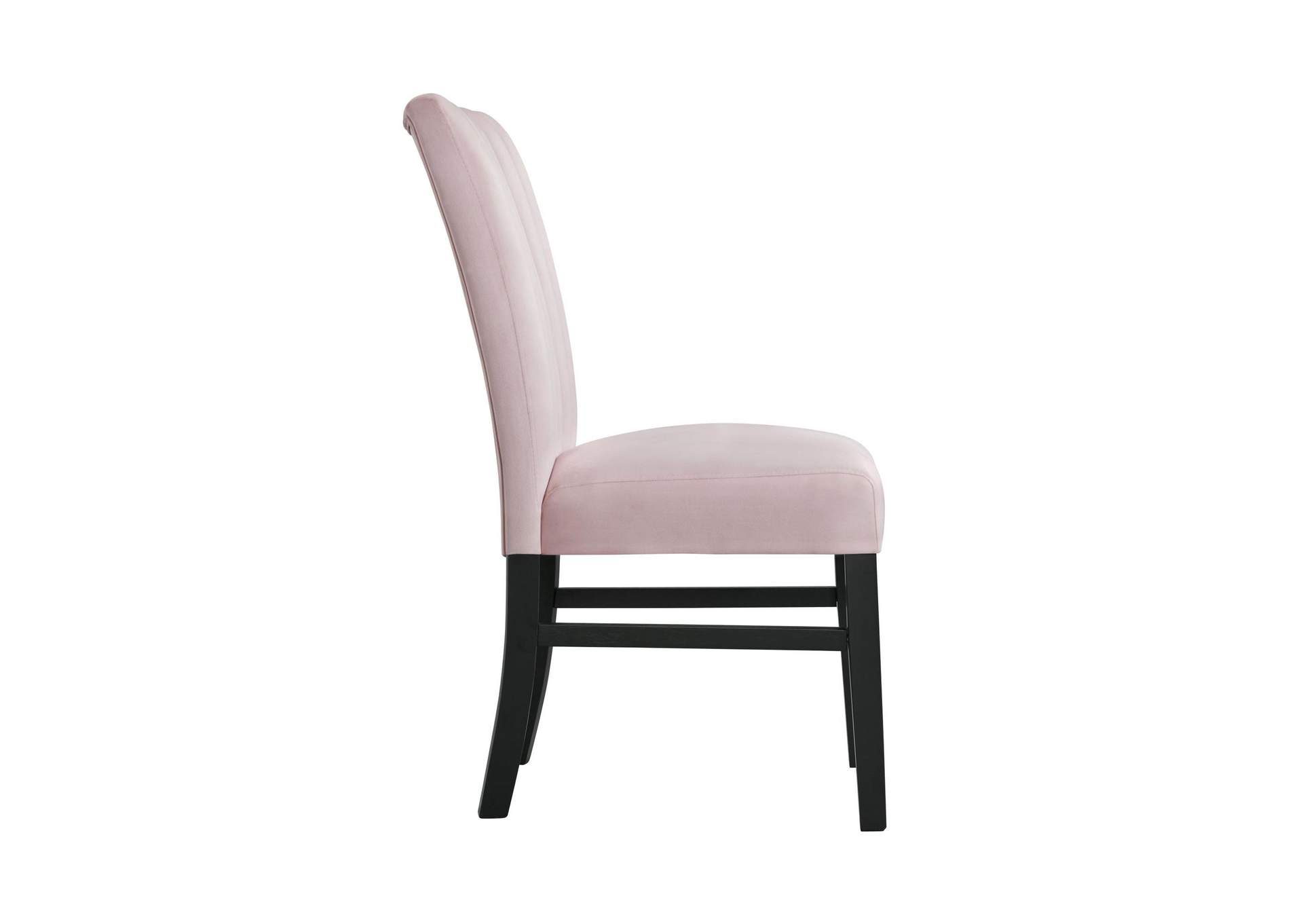 Bellini Side Chair In Pink Velvet 2 Per Pack image 10