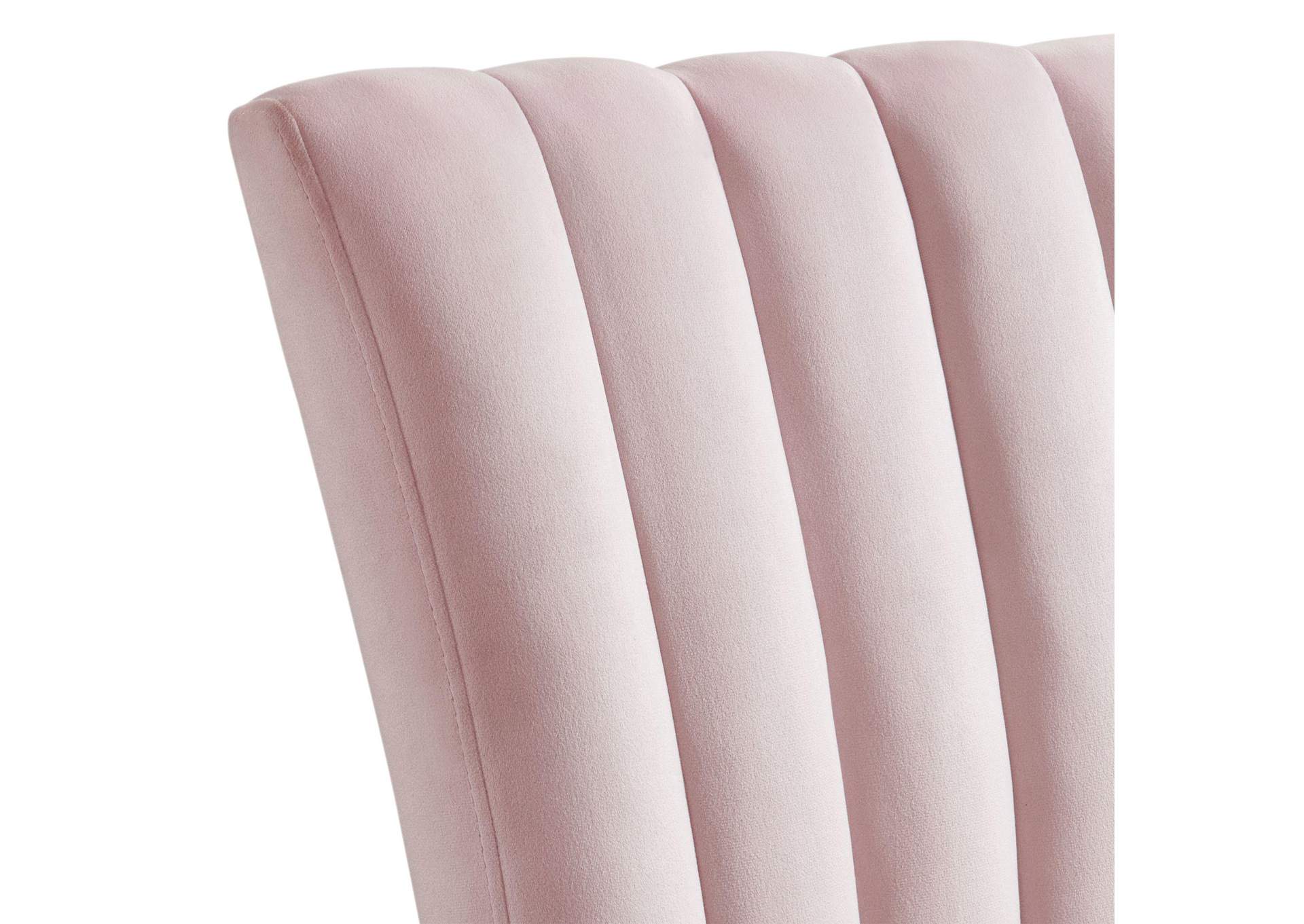 Bellini Side Chair In Pink Velvet 2 Per Pack image 4