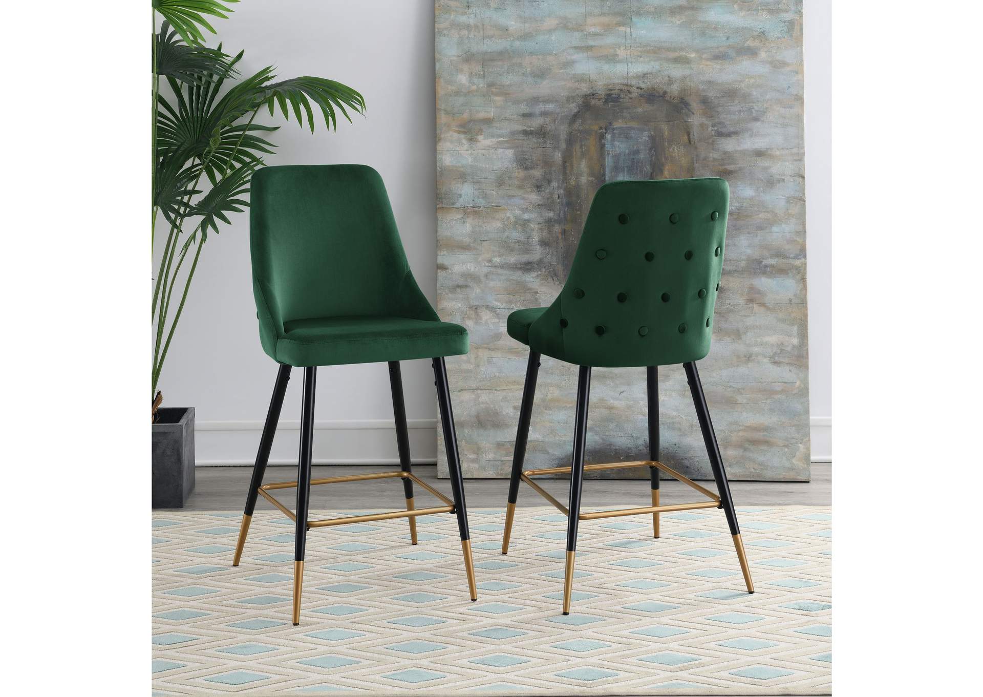 Ben Bar Stool D6239 - 1 In Broadway Emerald 2 Pcs Per Carton