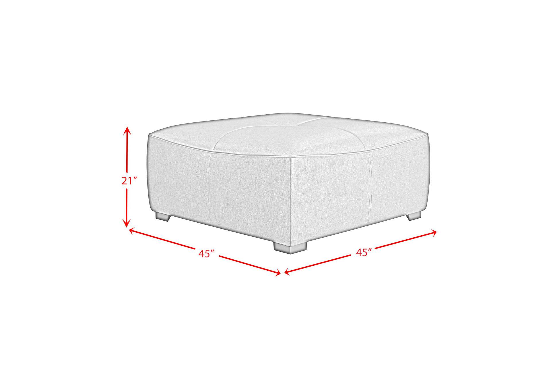 Blake Modular Ottoman In Pebble Tan image 7