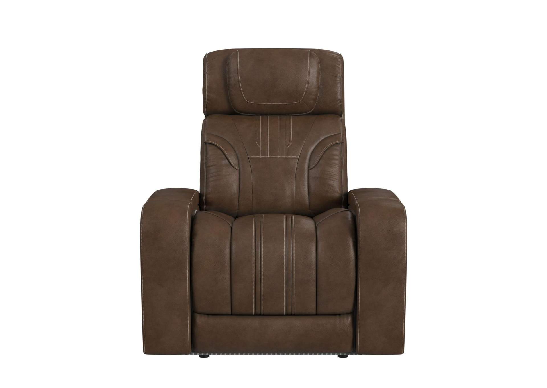 Bonanza P3 Recliner With Led And Fd Cup Holder In Leather Gel Umber image 5