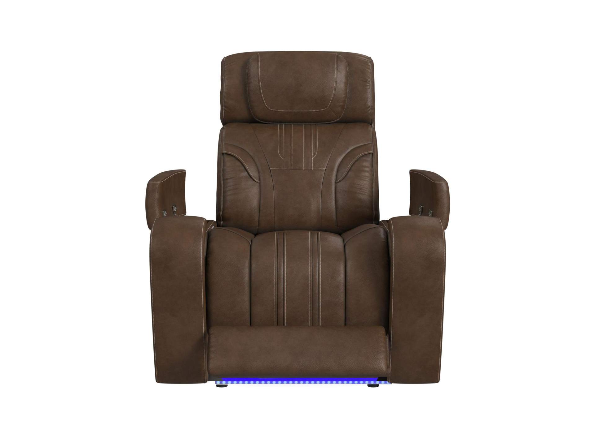 Bonanza P3 Recliner With Led And Fd Cup Holder In Leather Gel Umber image 6