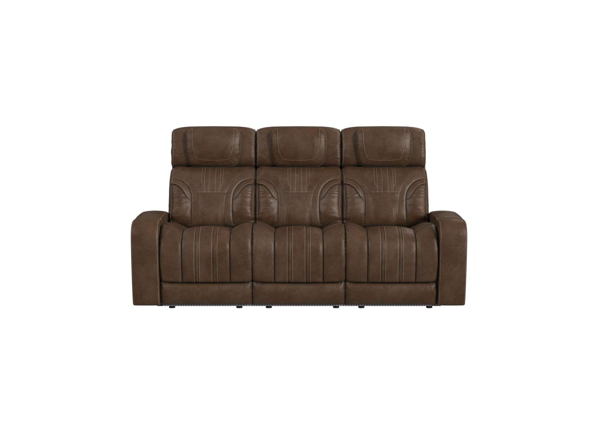 Bonanza P3 Sofa With I Table Reading Light Heat Massage Led Speaker And Fd Cup Holder In Leather Gel Umber image 6