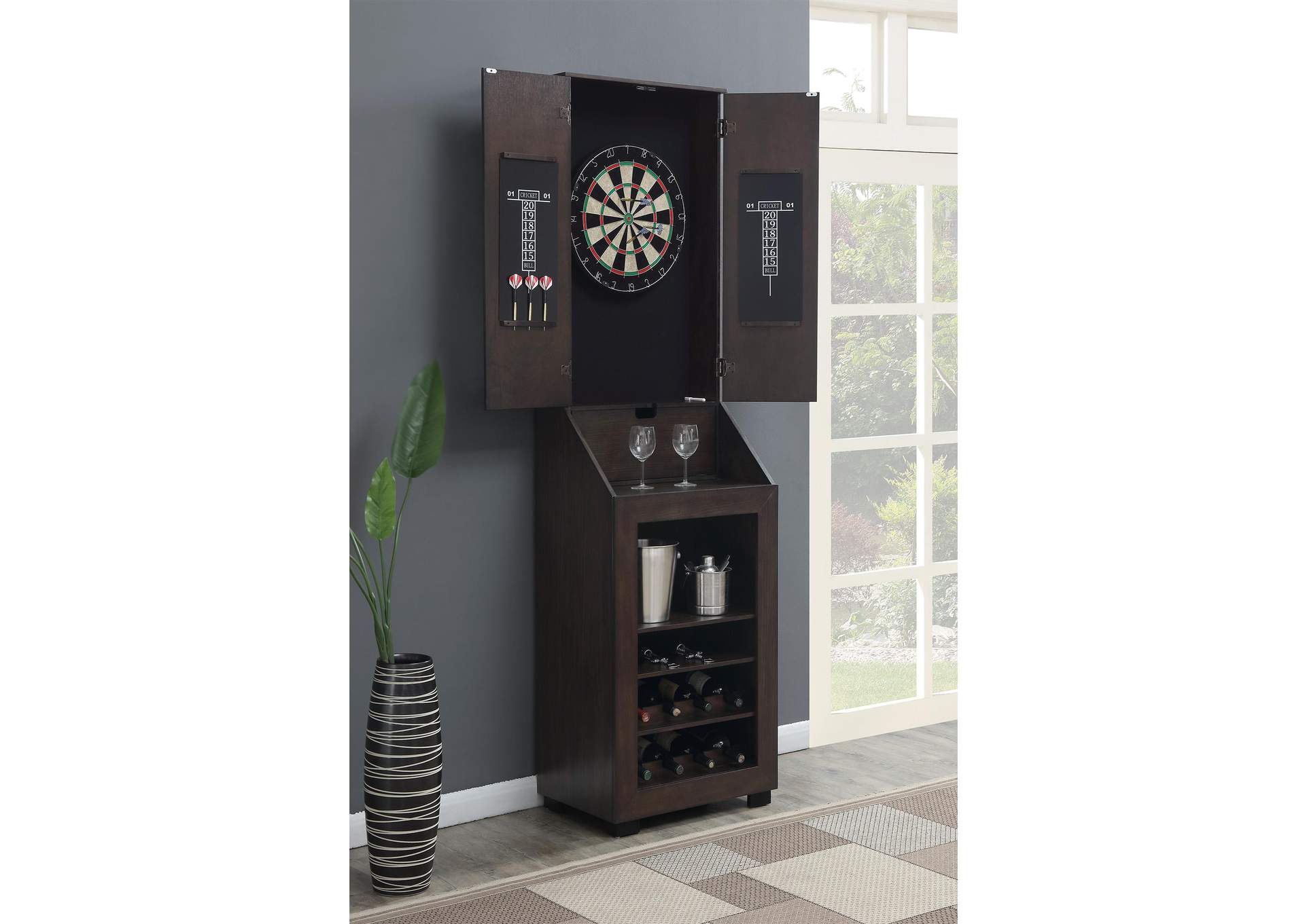 Bones Dartboard Cabinet Ssg - 120405 Cabinet With Dartboard image 1