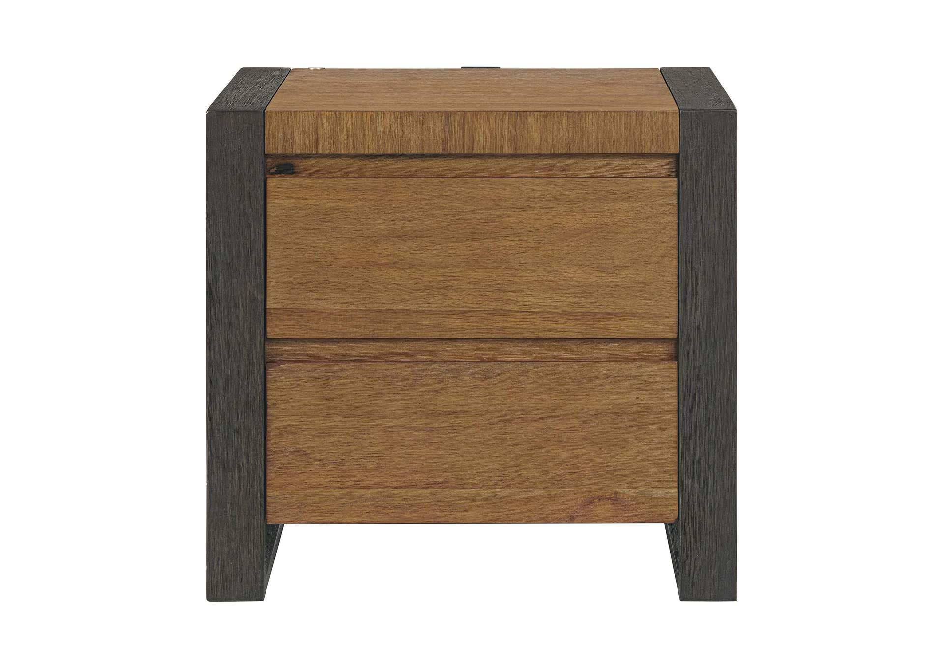 Breckenridge 2 - Drawer Nightstand With Led USB In Oak Black image 7