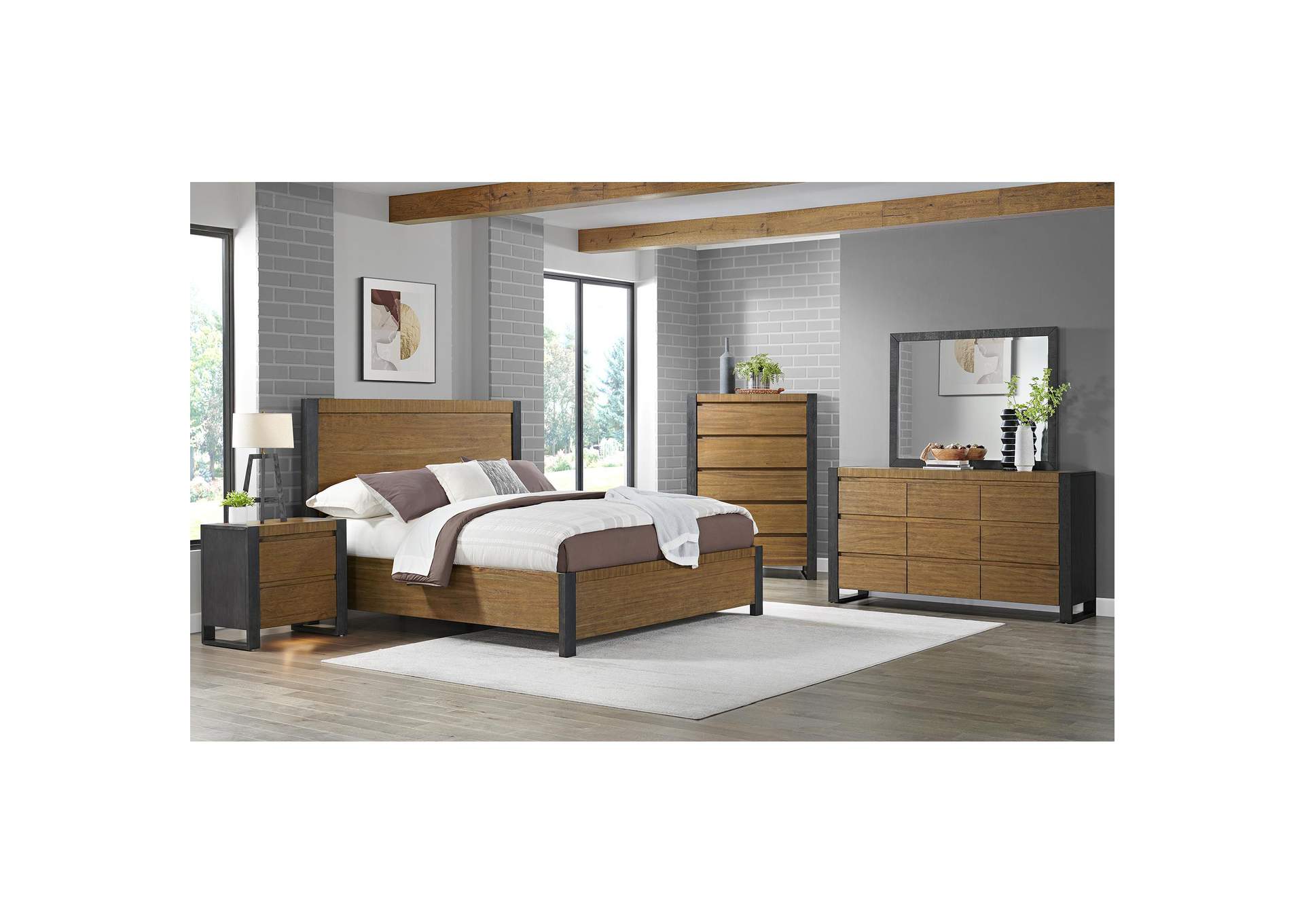 Breckenridge 5 - Drawer Chest In Oak Black image 1