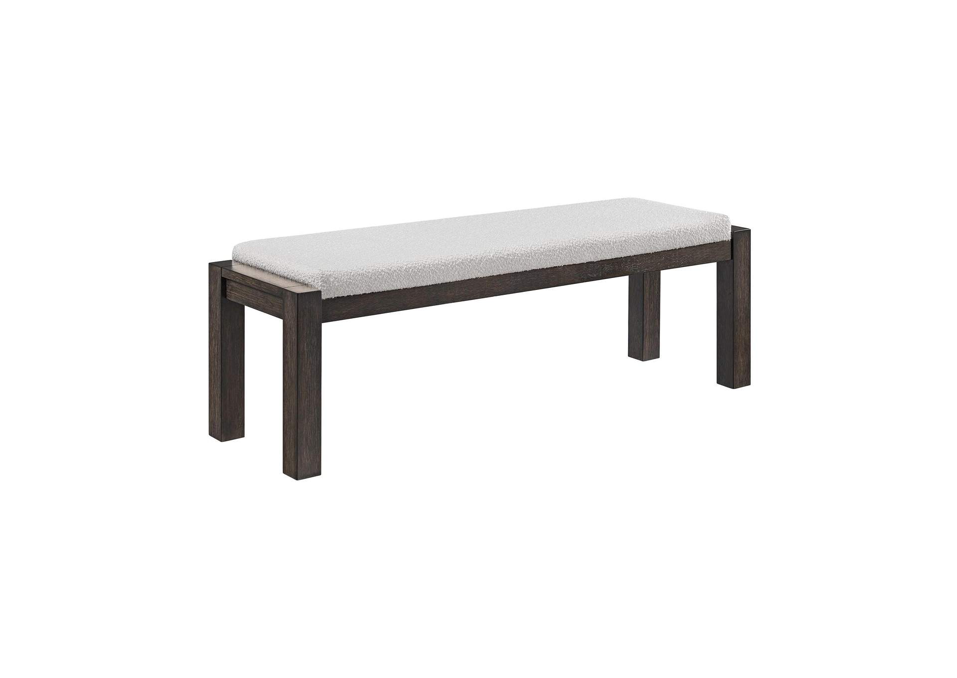 Breckenridge Dining Bench With White Cotton And Wood Ends In Black image 5