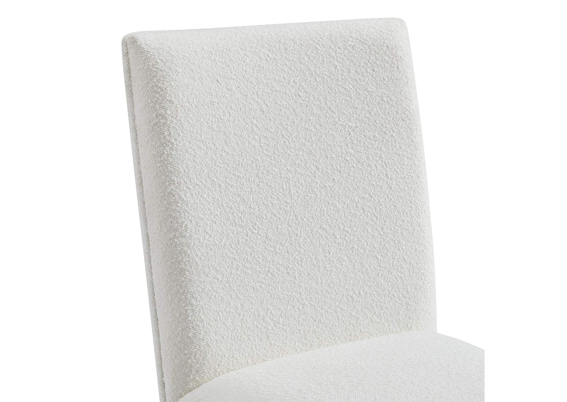 Breckenridge 38H Dining Side Chair With Boucle Snow In Black 2 Per Carton image 3