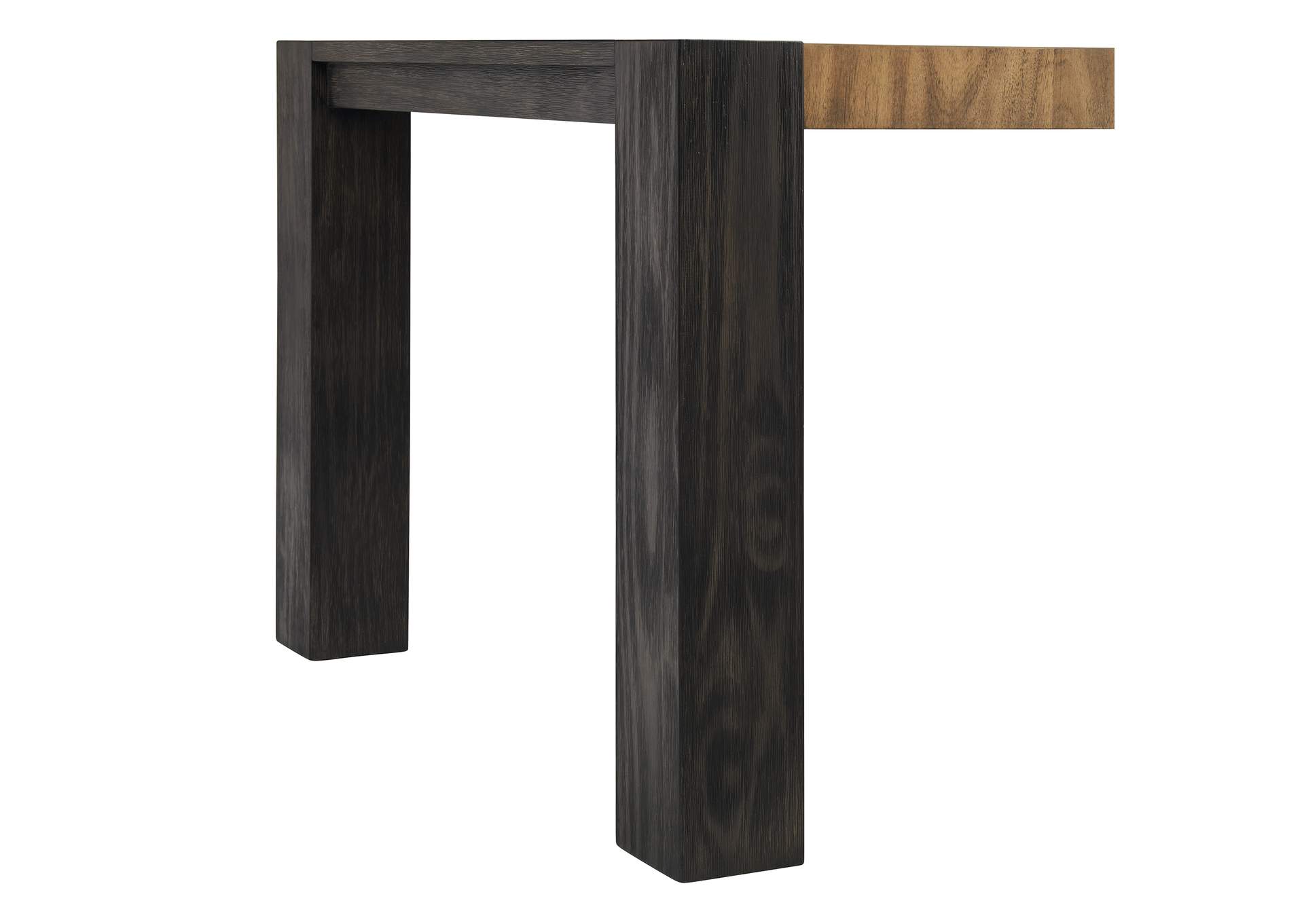 Breckenridge Dining Table With Oak Top And 1X18 Leaf In Black