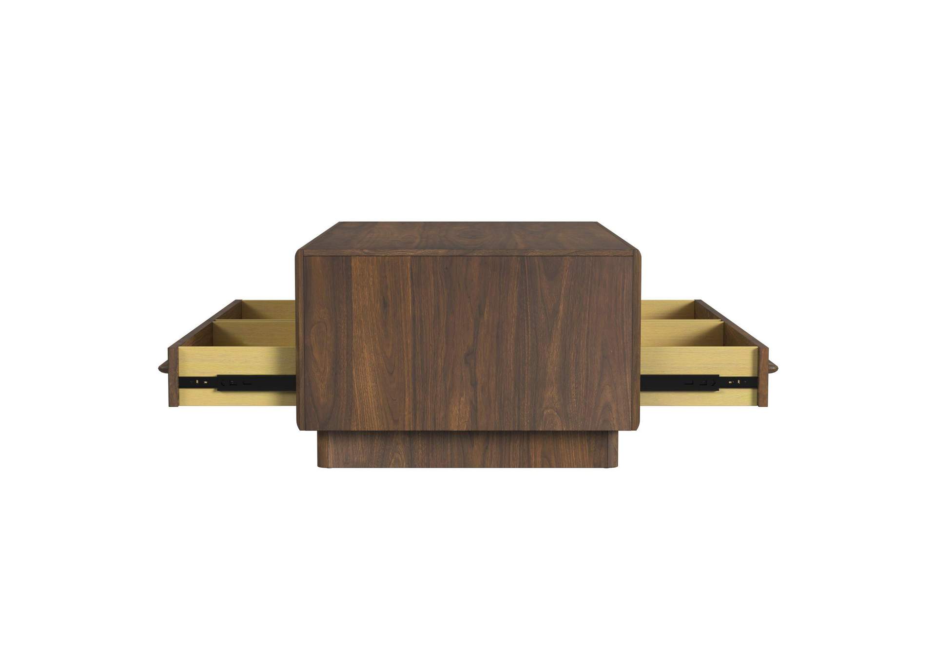 Brisbane 4 - Drawer Coffee Table With Casters In Brown image 4