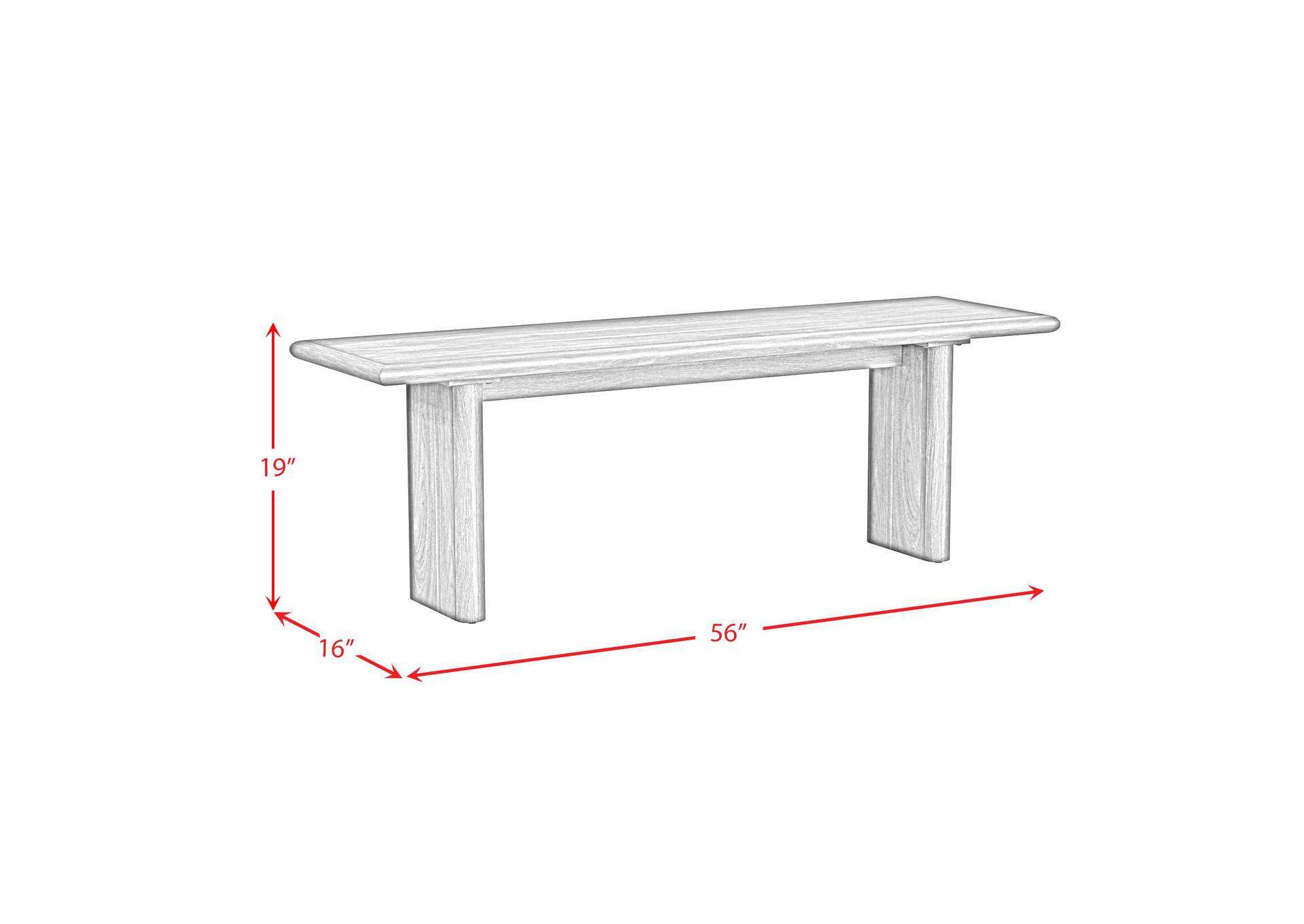 Brisbane Dining Bench In Brown image 6