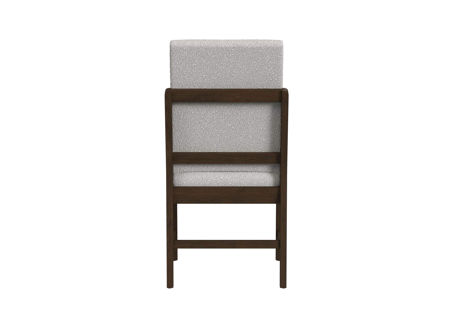 Brisbane Dining Side Chair With Boucle Beige Fabric In Brown 2 Per Carton image 5