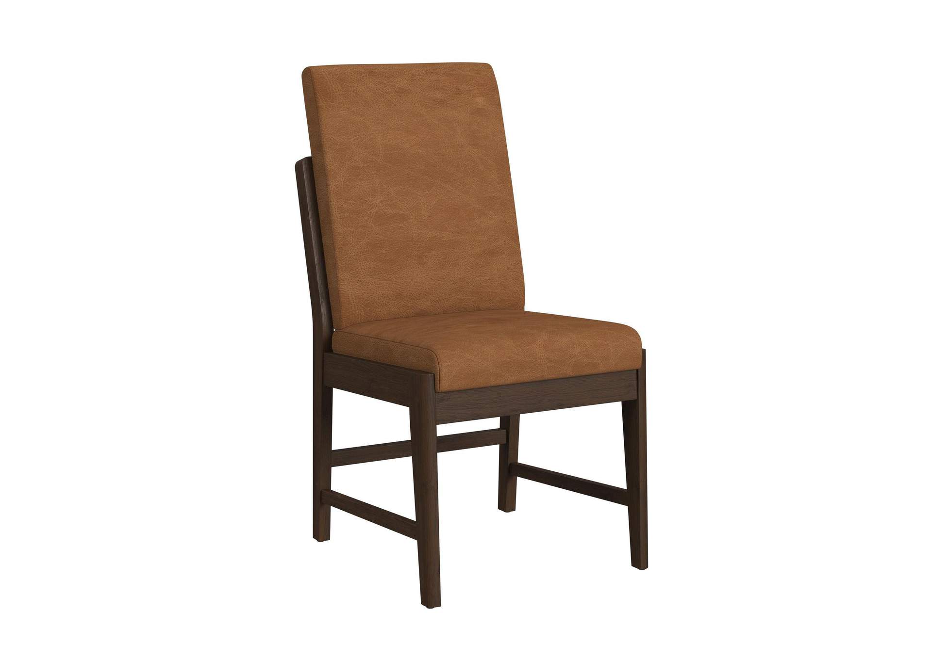 Brisbane Dining Side Chair With Bozeman Brown Pu In Brown 2 Per Carton image 3