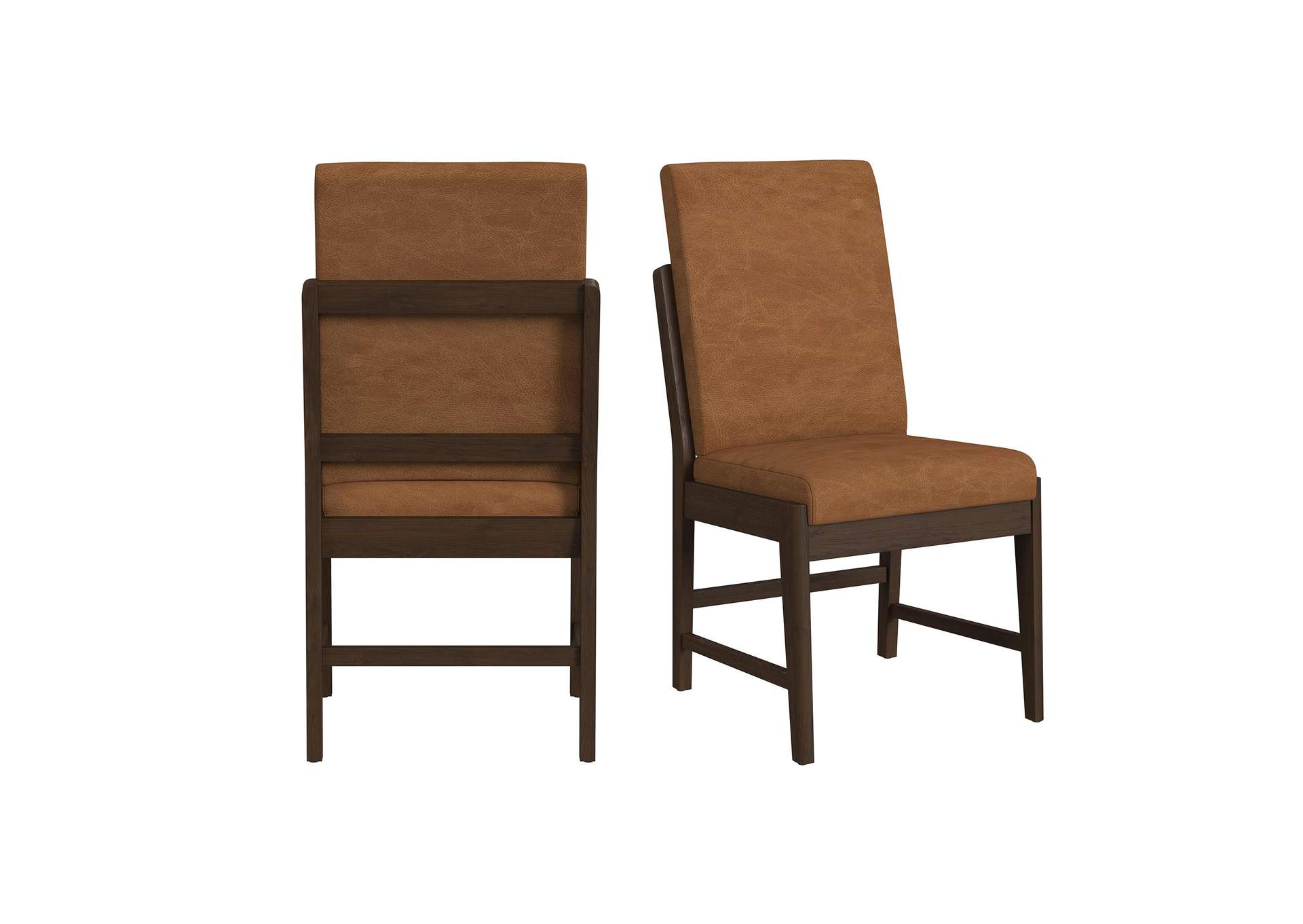 Brisbane Dining Side Chair With Bozeman Brown Pu In Brown 2 Per Carton image 6