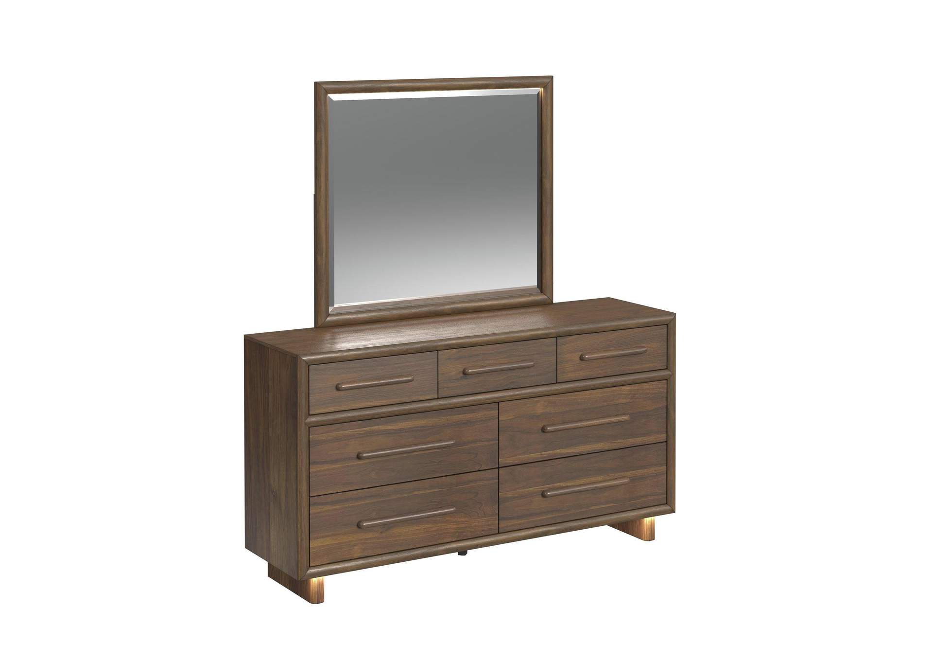 Brisbane Dresser And Mirror Set With Led In Brown image 3