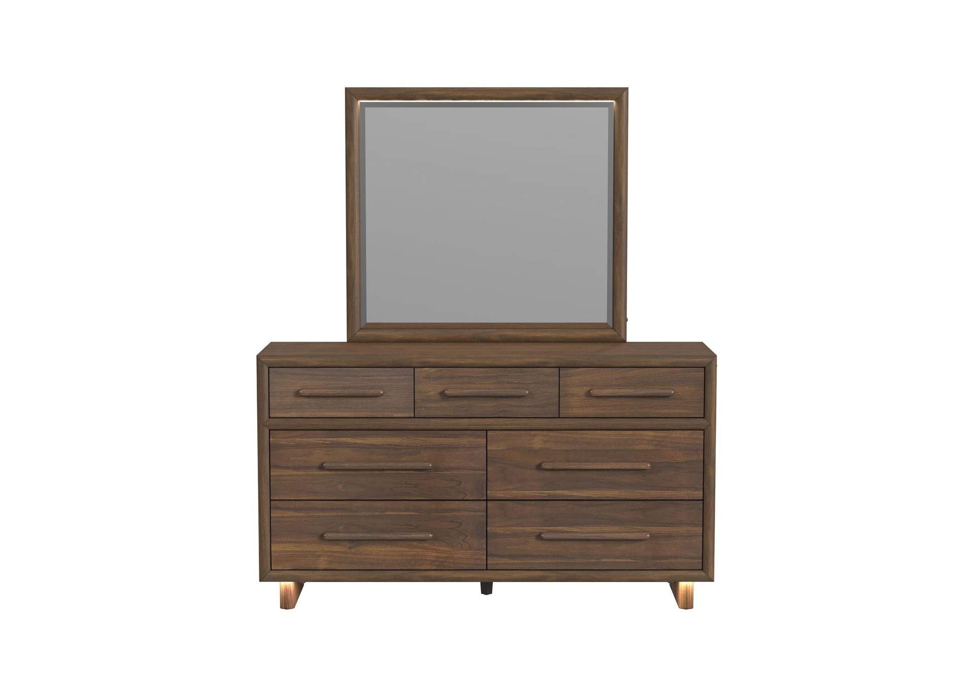 Brisbane Dresser And Mirror Set With Led In Brown image 4