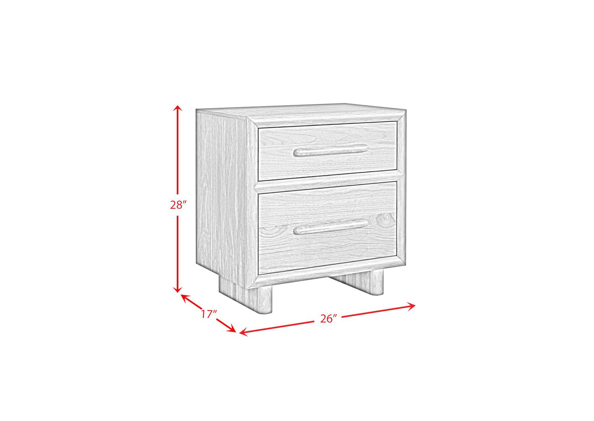 Brisbane Nightstand With Usbc And Led In Brown image 9