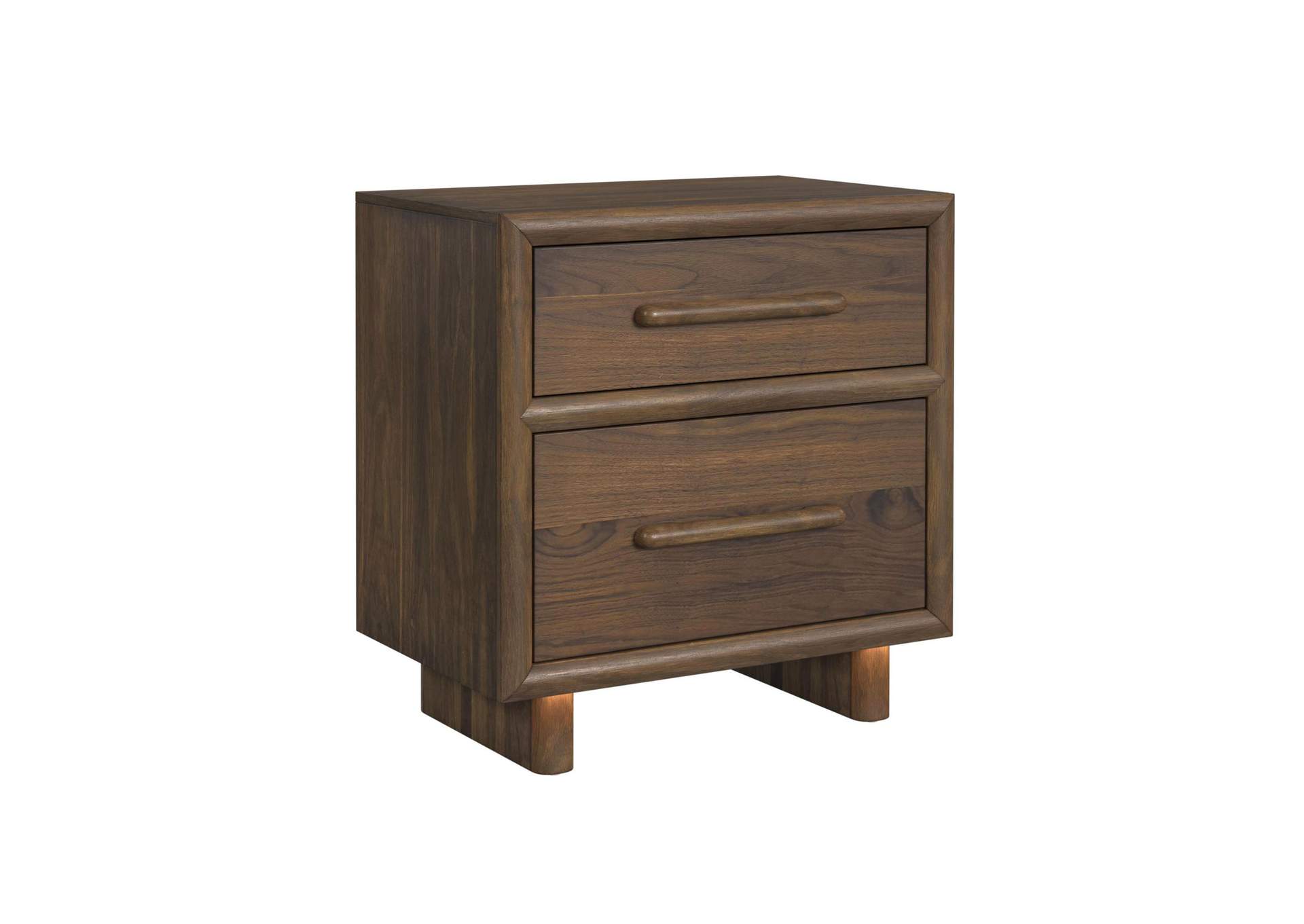 Brisbane Nightstand With Usbc And Led In Brown image 3