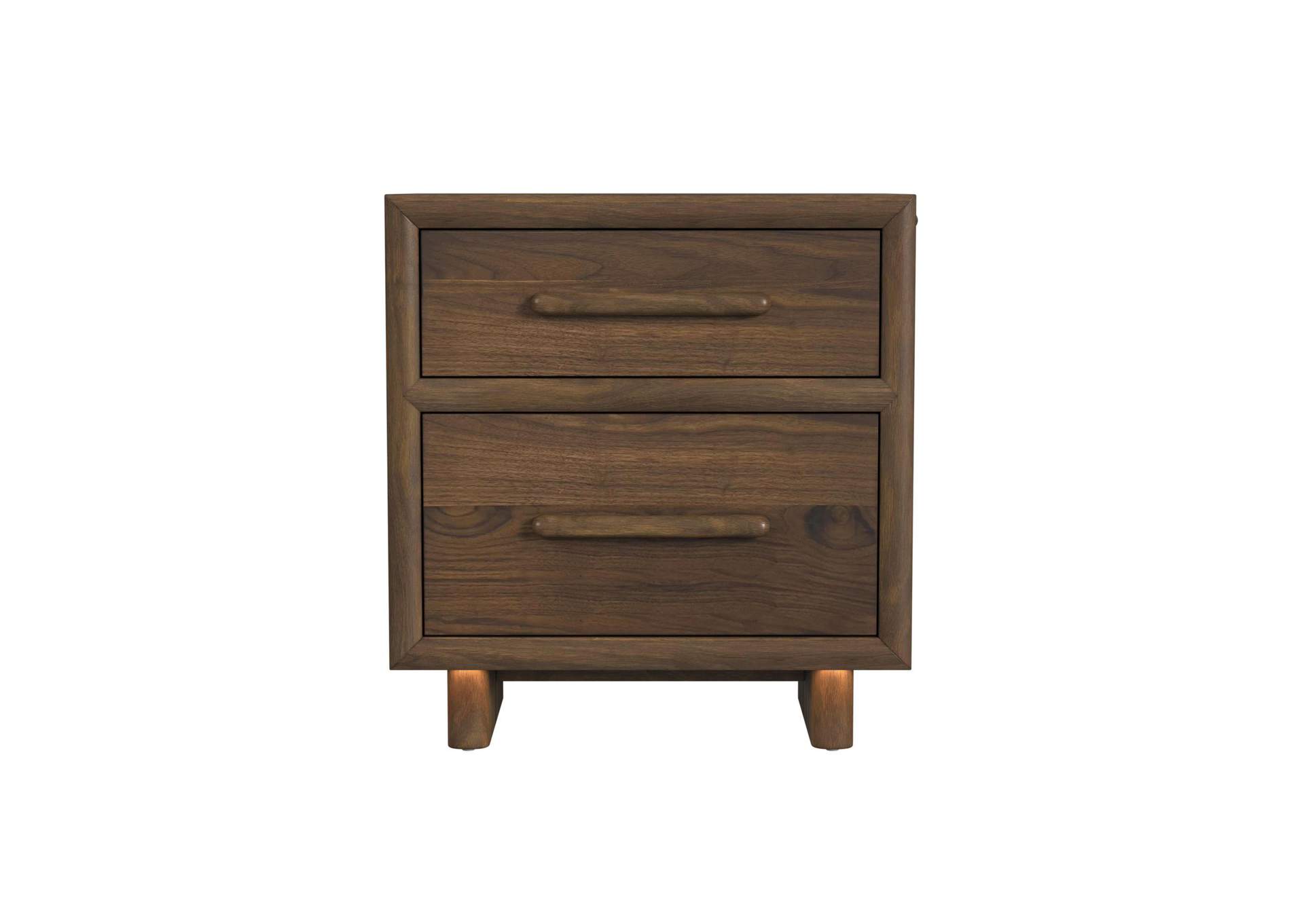 Brisbane Nightstand With Usbc And Led In Brown image 4