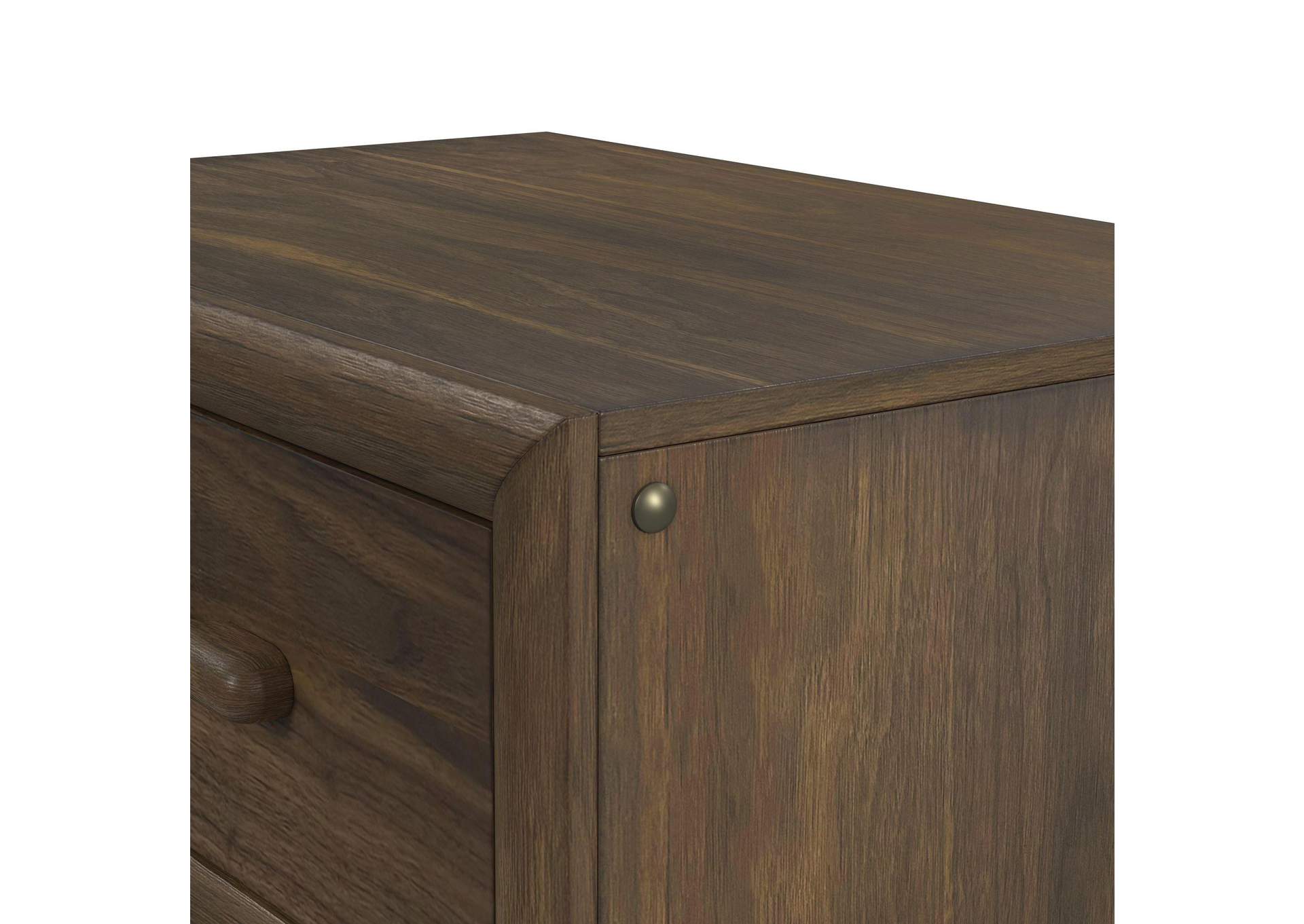 Brisbane Nightstand With Usbc And Led In Brown image 5