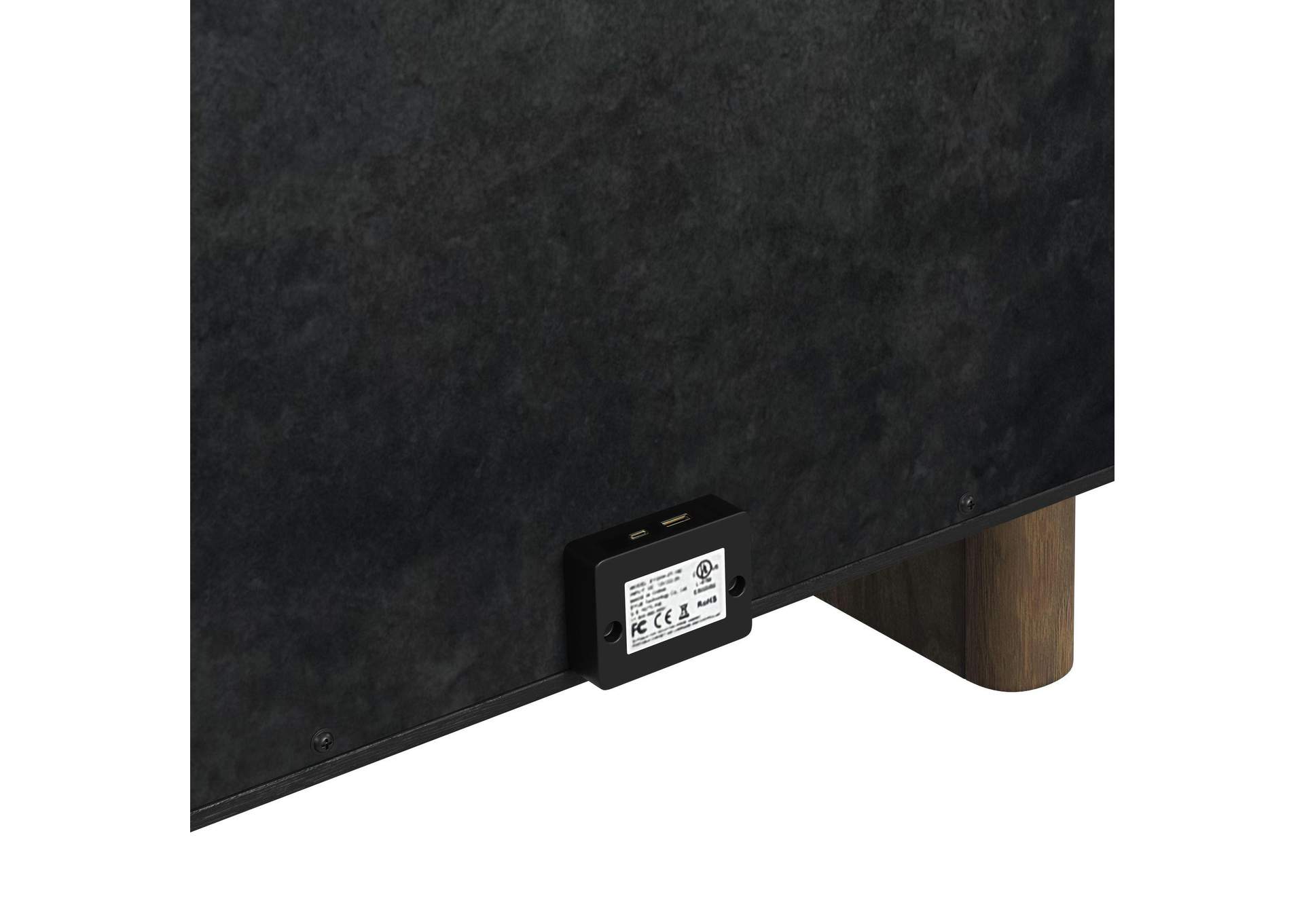 Brisbane Nightstand With Usbc And Led In Brown image 6
