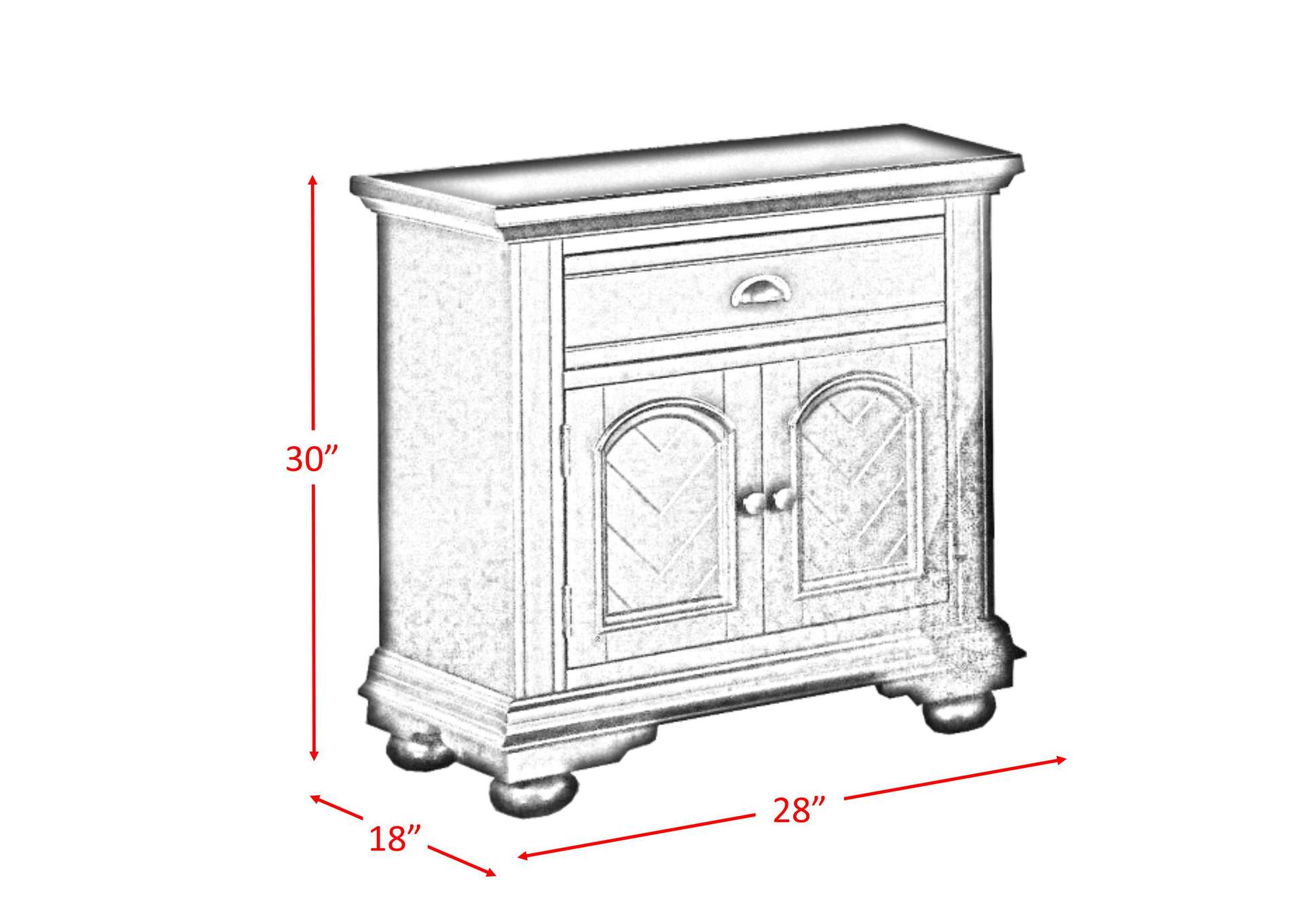 Brook White Nightstand image 4