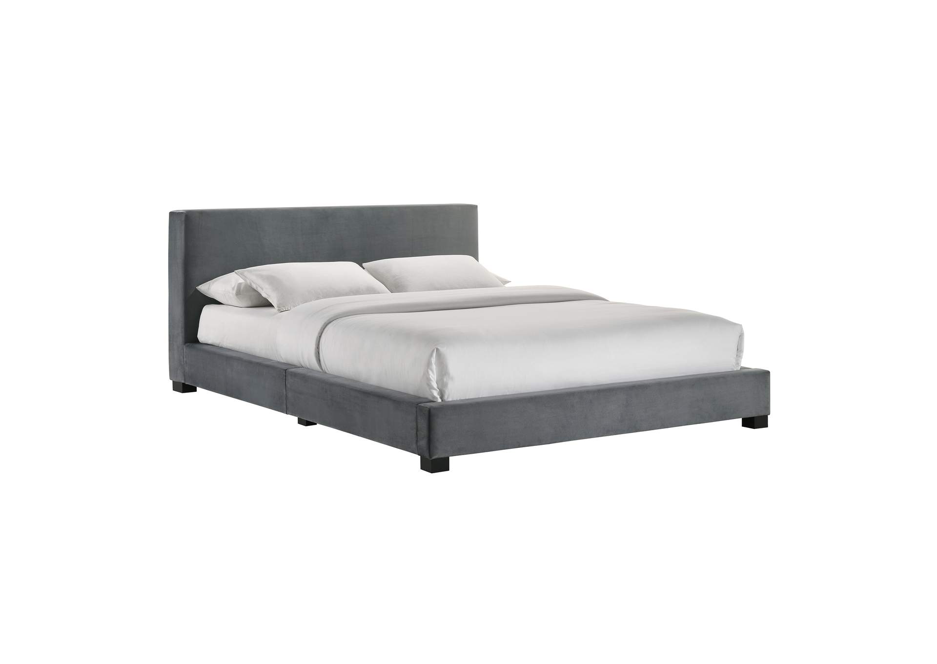Brookhaven Full Upholstery Bed In Grey Velvet image 3