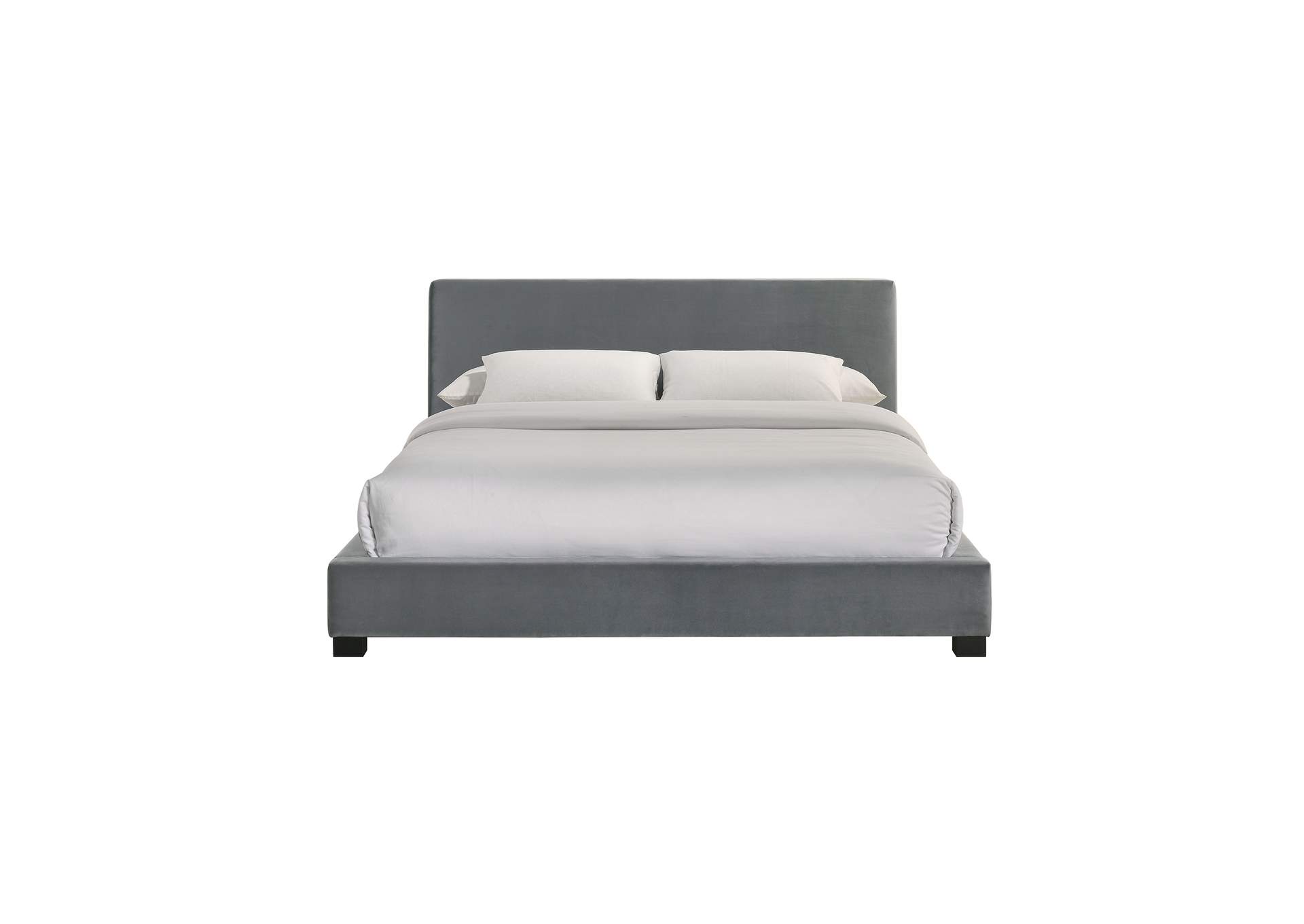 Brookhaven Full Upholstery Bed In Grey Velvet image 4