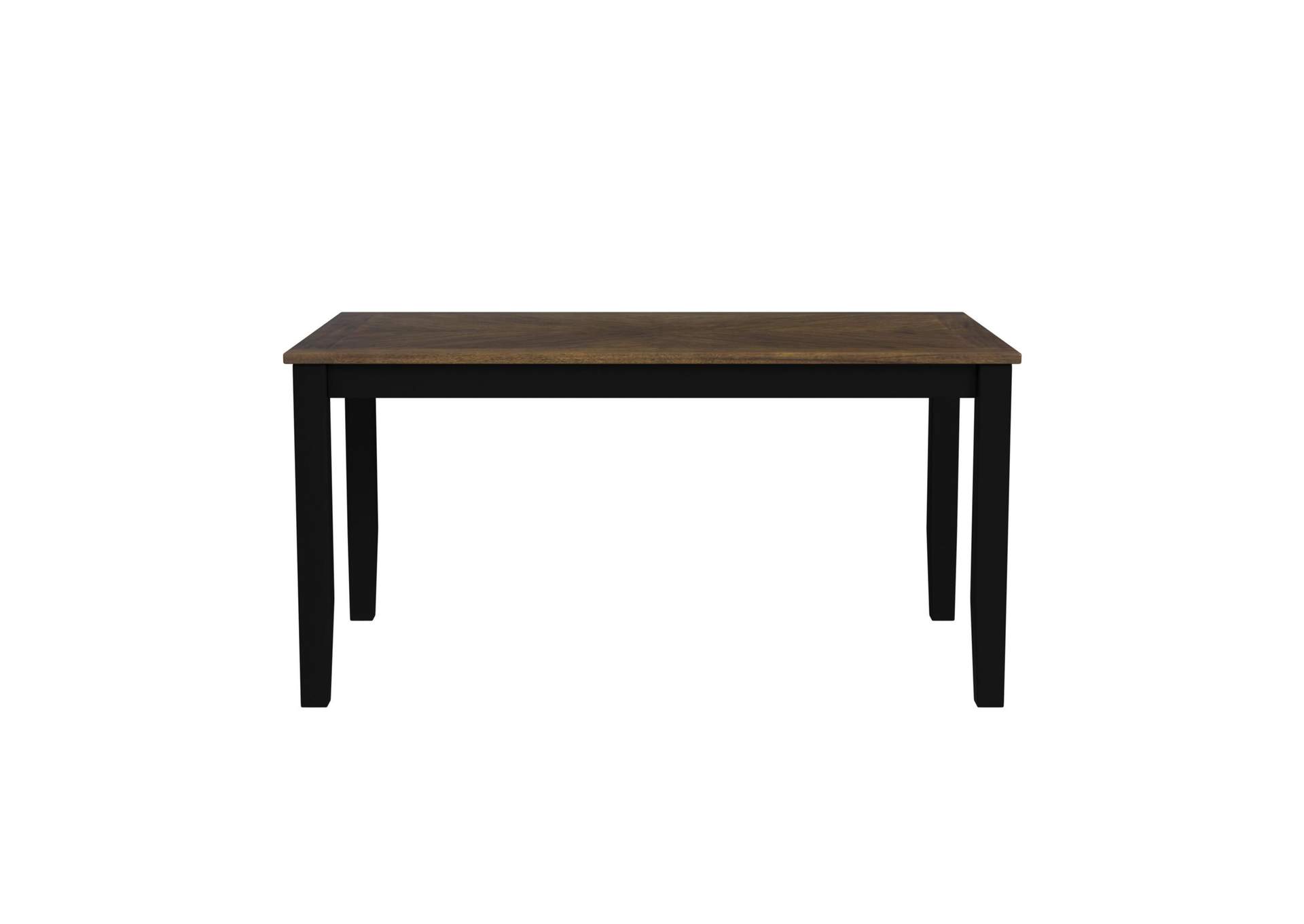 Brooks 6 Piece Dining Set With Table 4 Wood Back And Upholstery Seat Chairs And Bench In Medium Brown Black image 7