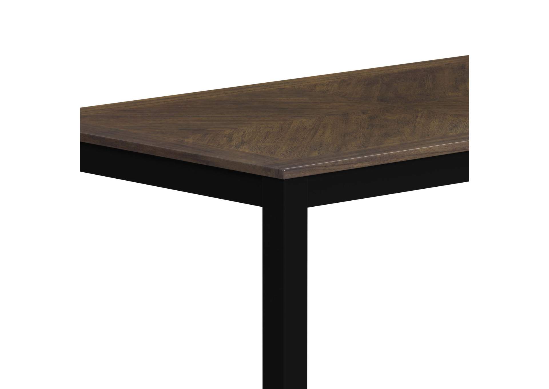 Brooks 6 Piece Dining Set With Table 4 Wood Back And Upholstery Seat Chairs And Bench In Medium Brown Black image 15