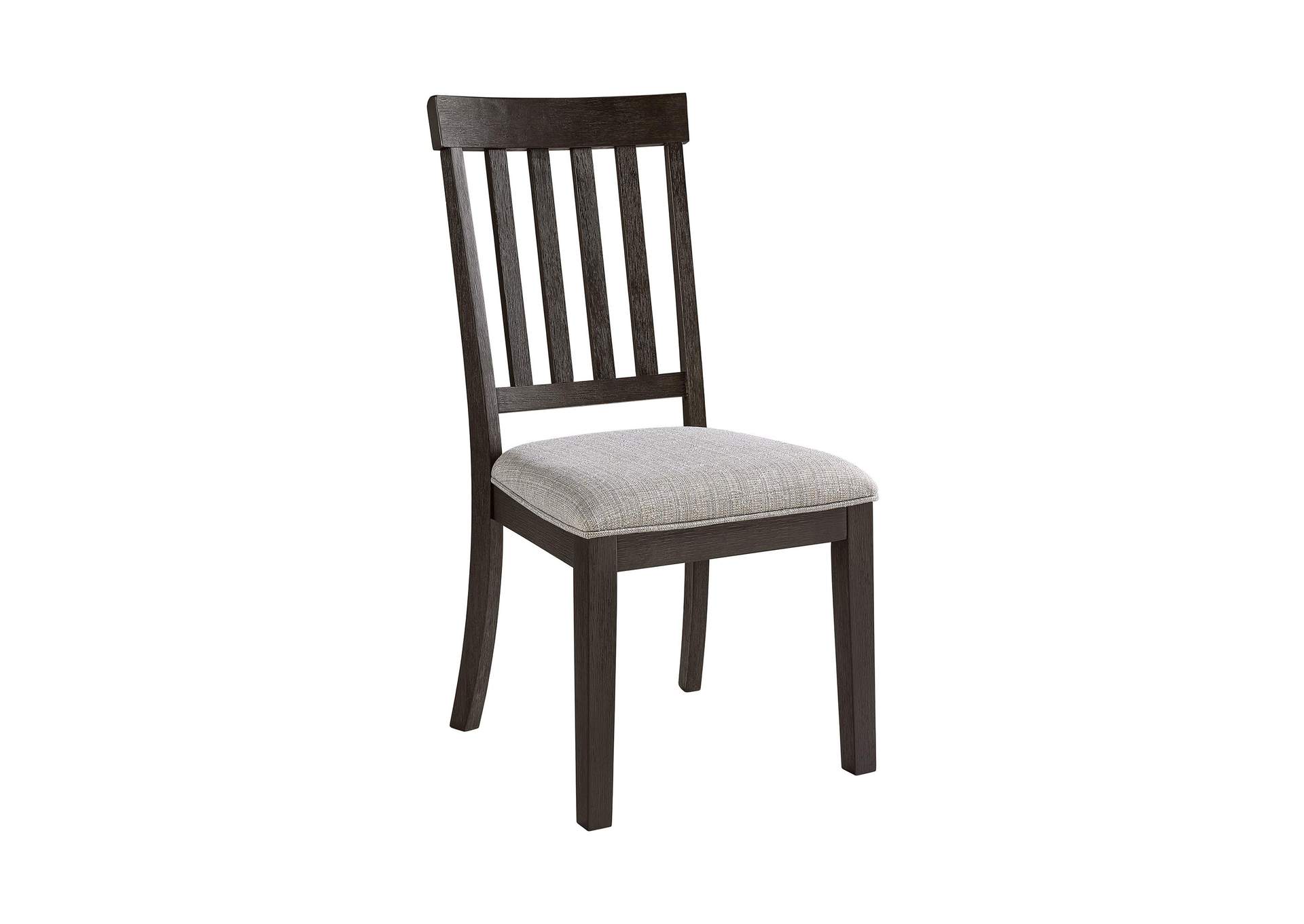 Broyhill Harley Dining Side Chair With Grey Fabric In Black 2 Per Carton image 6