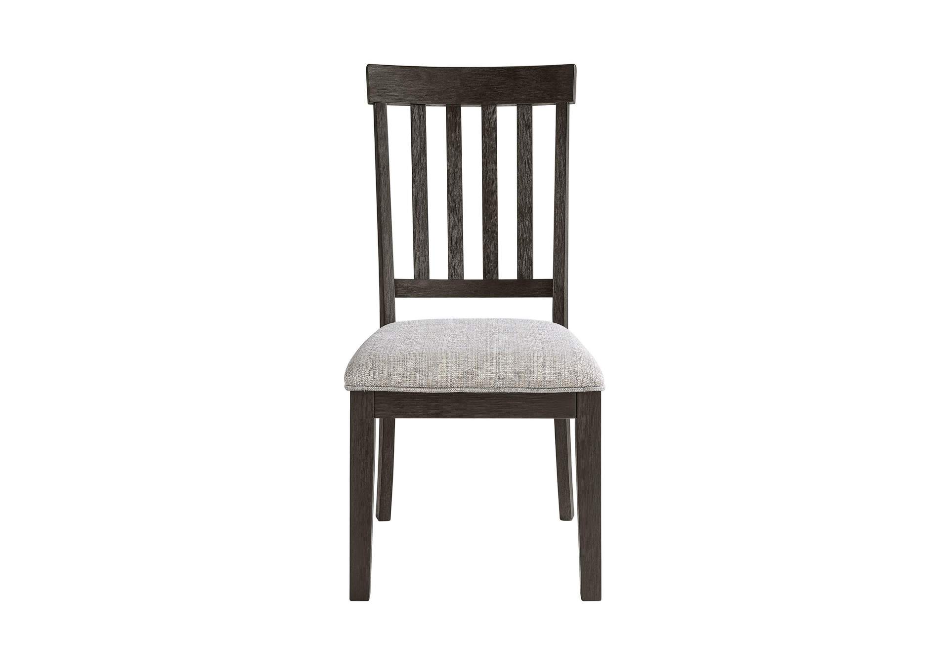 Broyhill Harley Dining Side Chair With Grey Fabric In Black 2 Per Carton image 7
