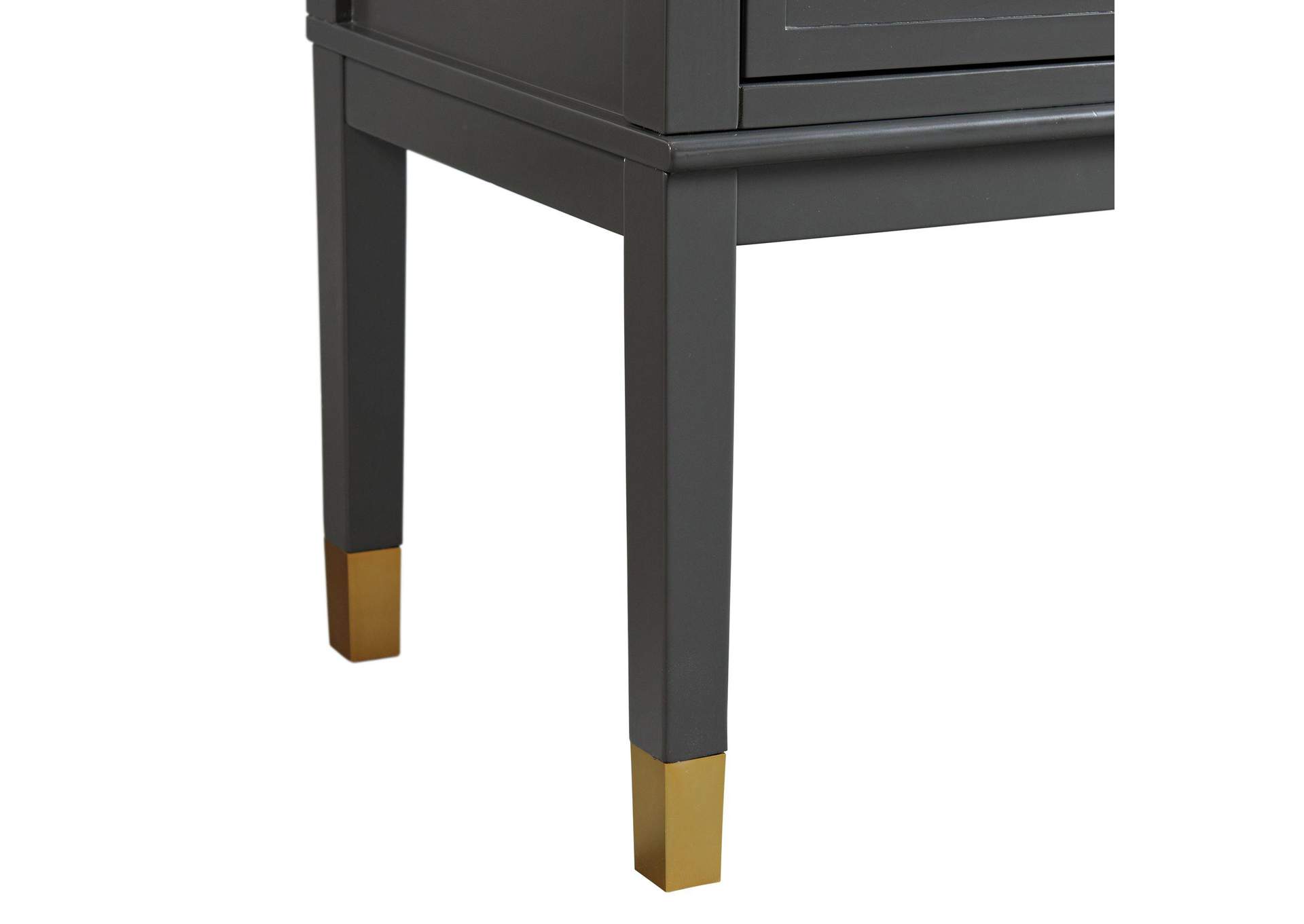 Bruno Nightstand With Power Port In Dark Charcoal image 5
