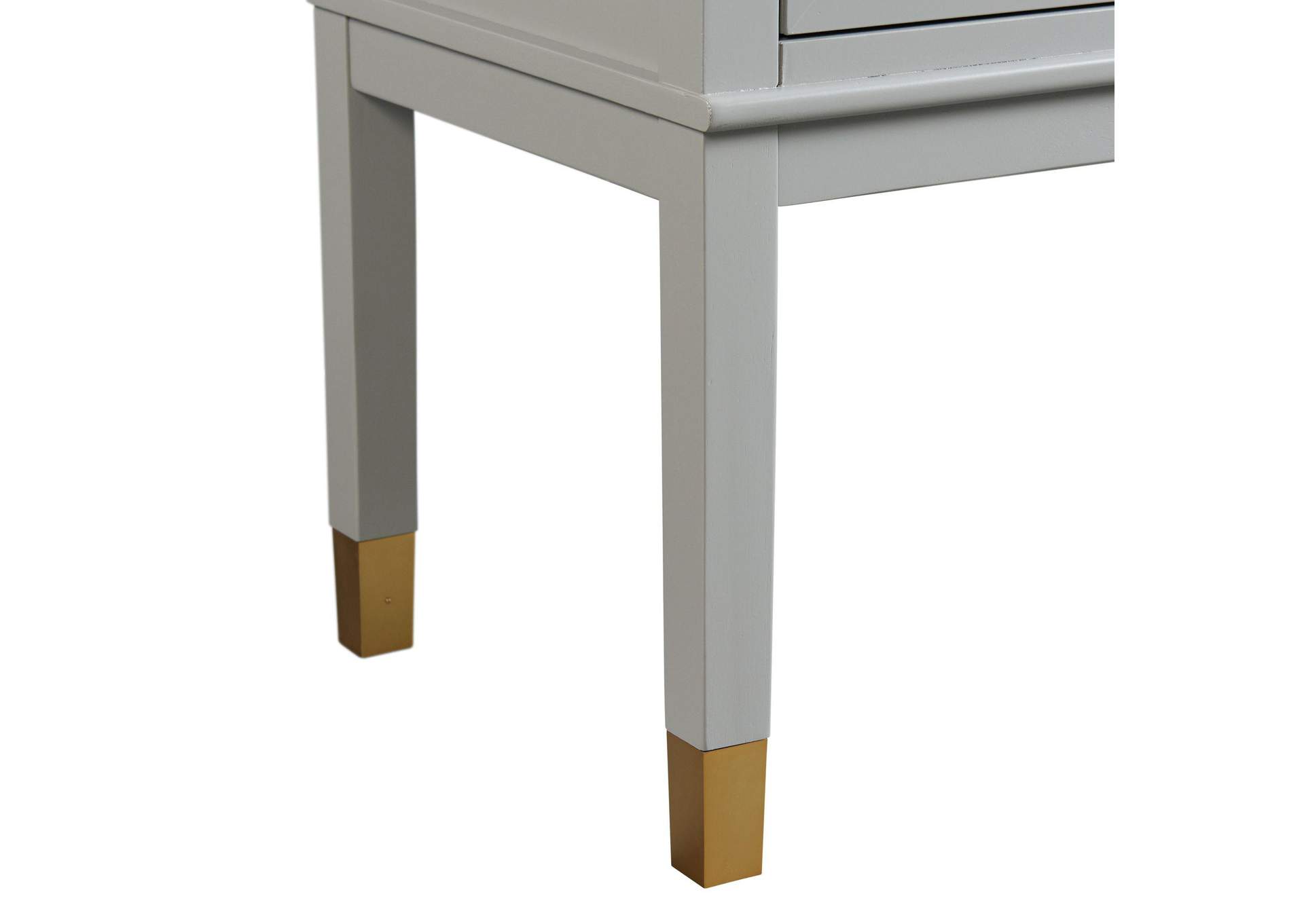 Bruno Nightstand With Power Port In Grey image 5