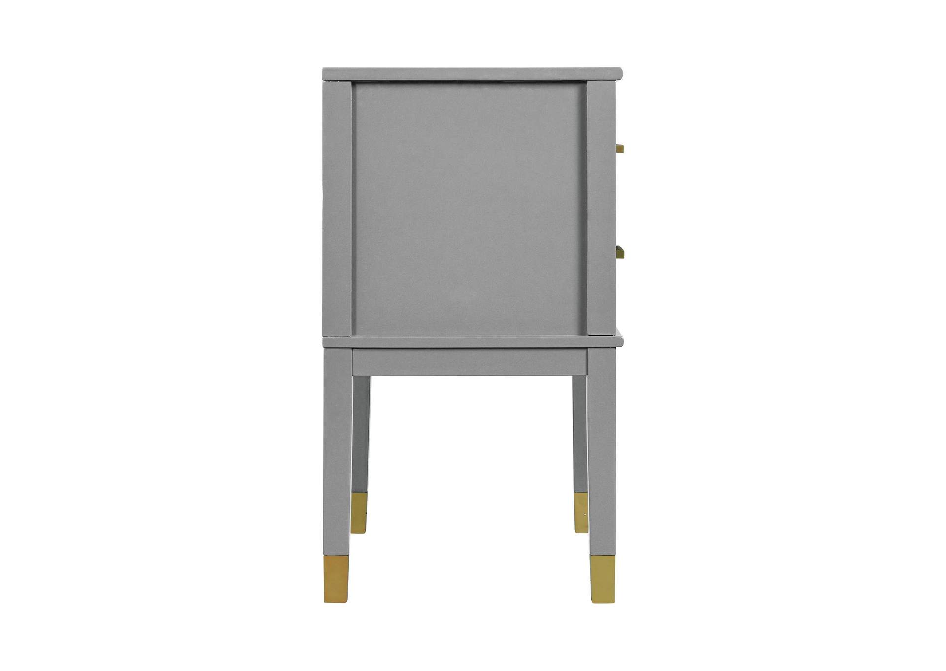 Bruno Nightstand With Power Port In Grey image 12