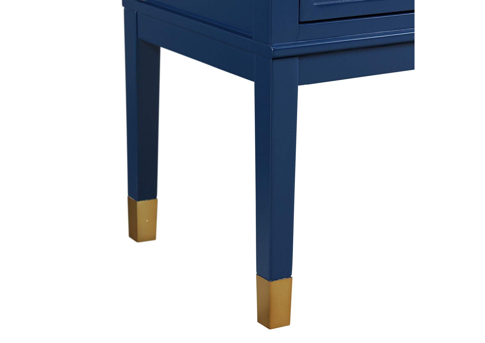 Bruno Nightstand With Power Port In Navy image 6
