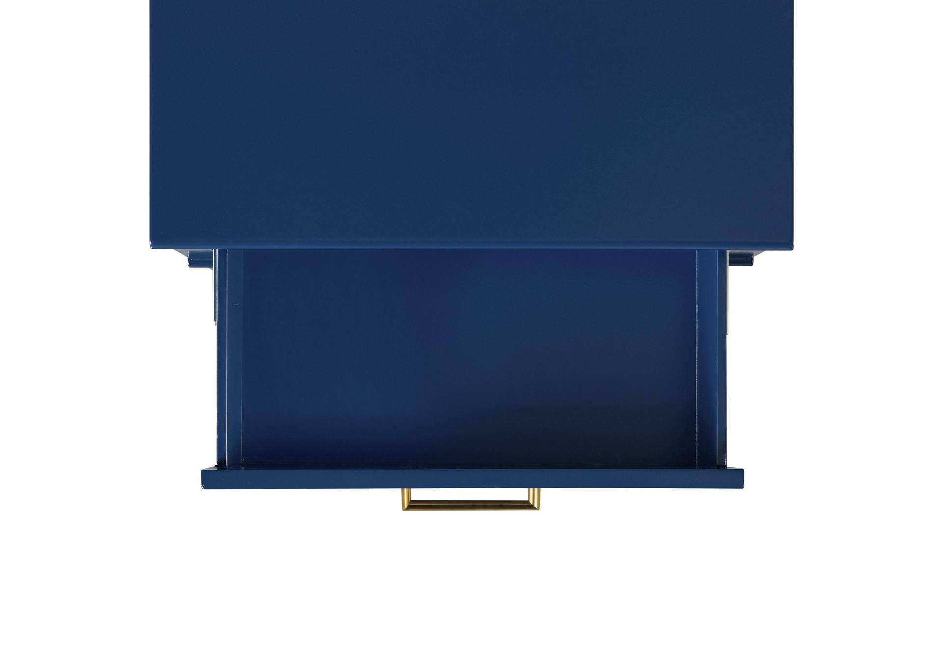 Bruno Nightstand With Power Port In Navy image 5