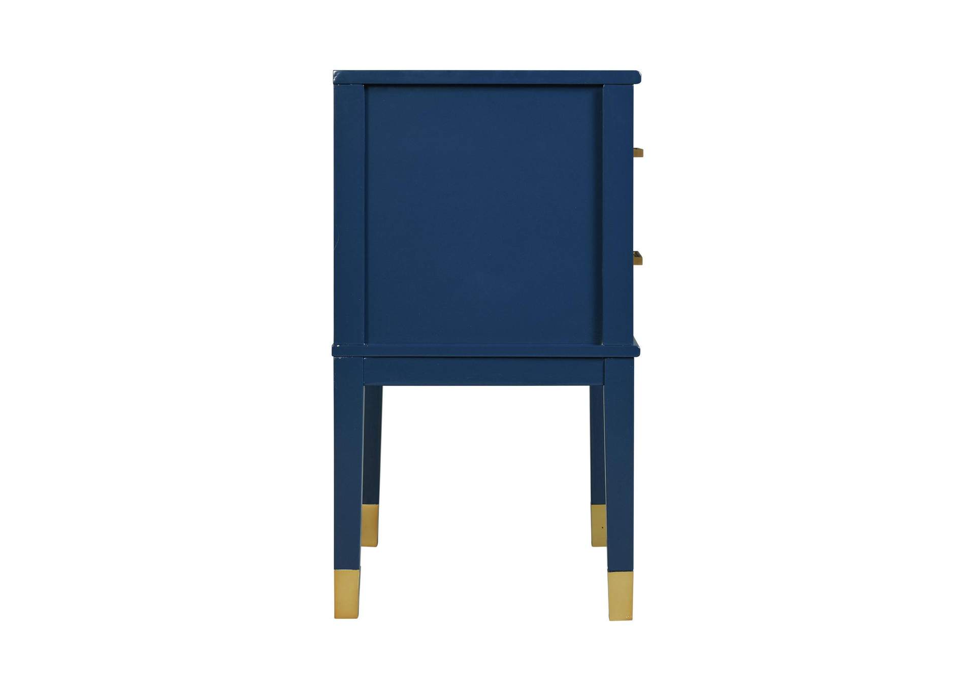 Bruno Nightstand With Power Port In Navy image 11