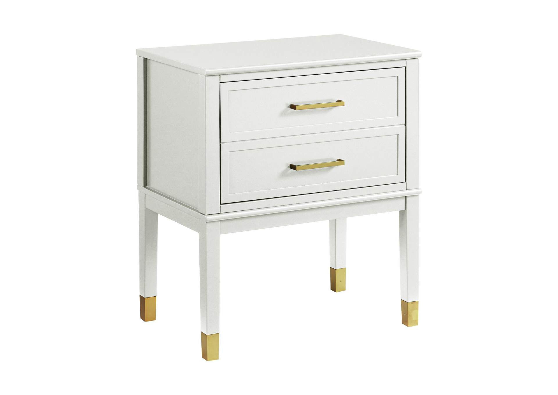 Bruno Nightstand With Power Port In White image 9