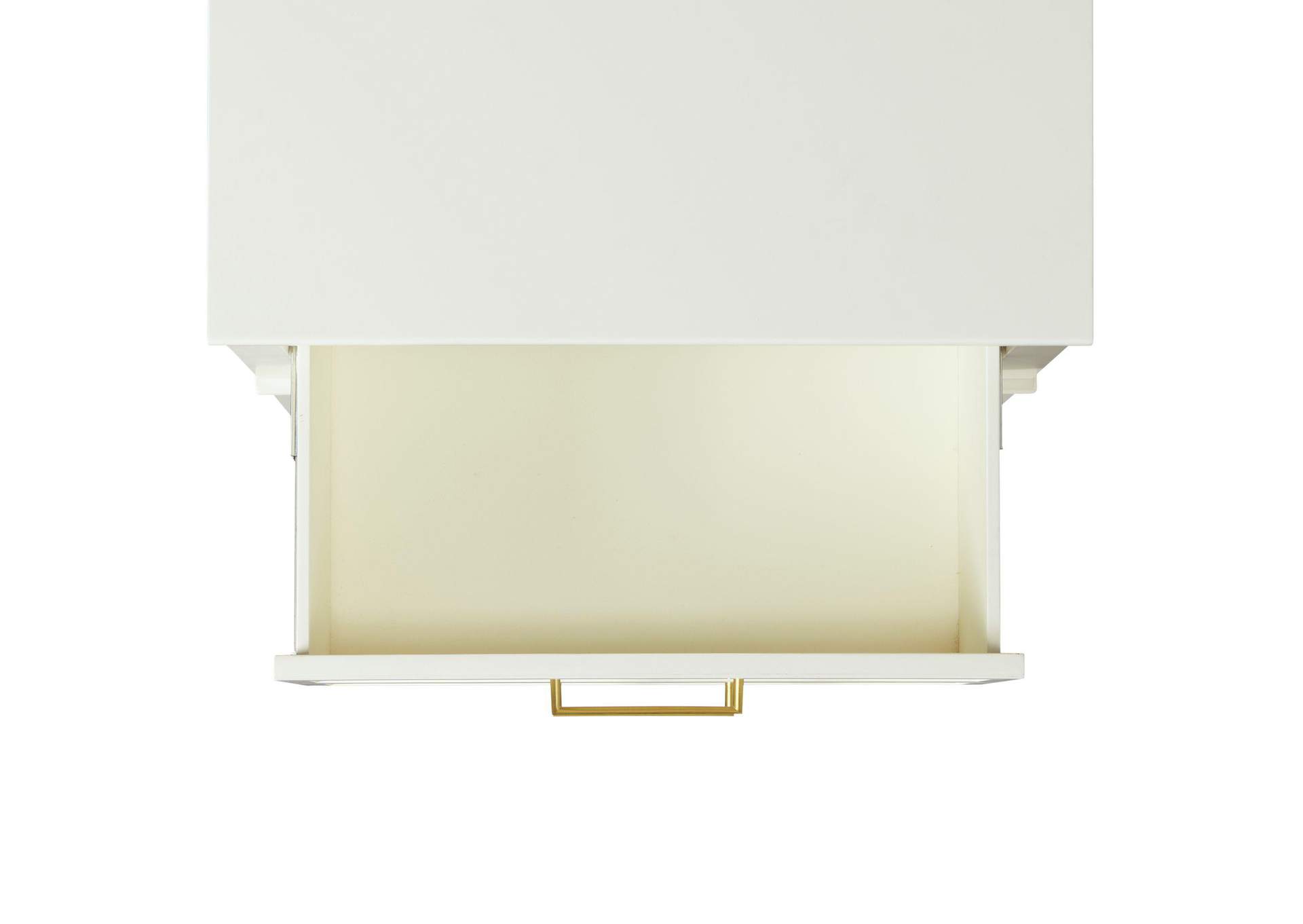 Bruno Nightstand With Power Port In White image 5