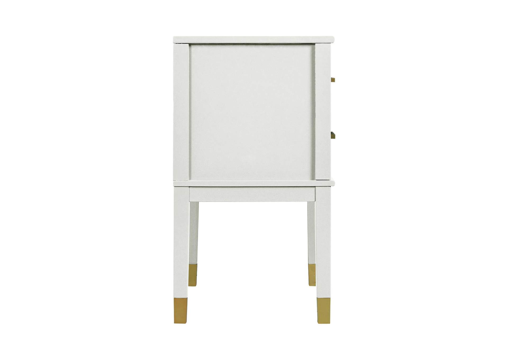 Bruno Nightstand With Power Port In White image 11