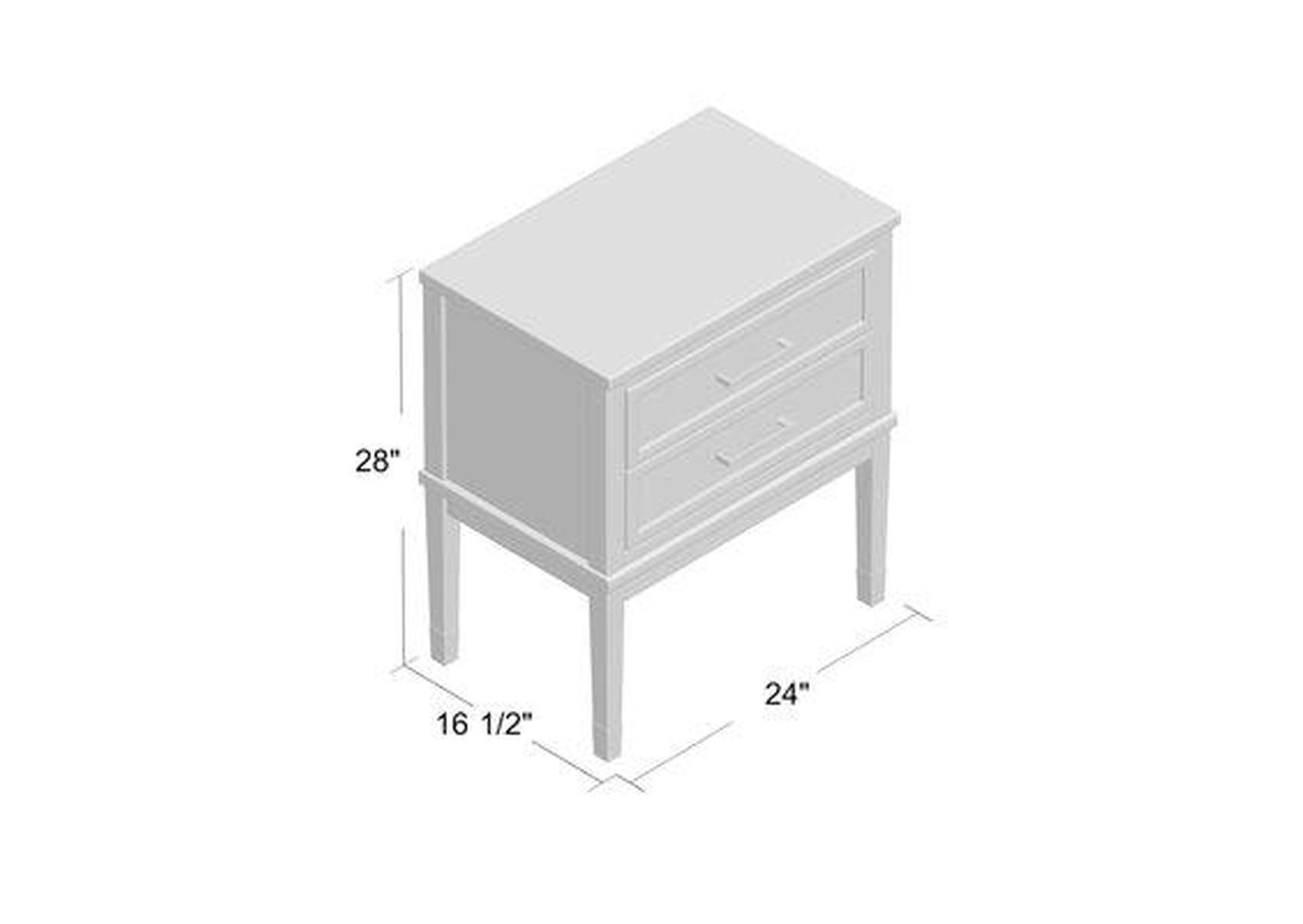 Bruno Nightstand With Power Port In White image 7