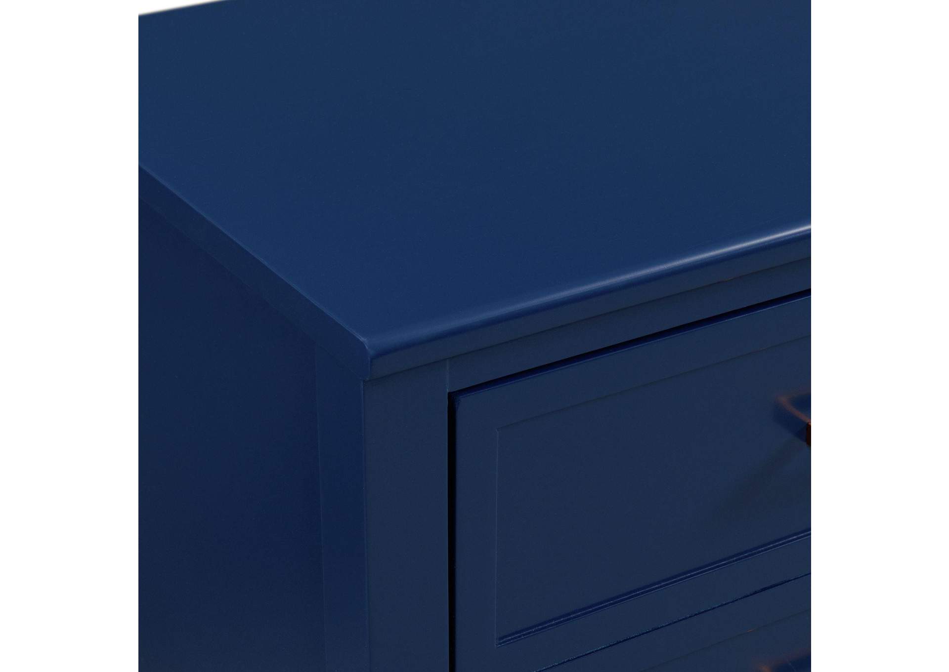 Bruno Nightstand With Power Port In Navy image 3